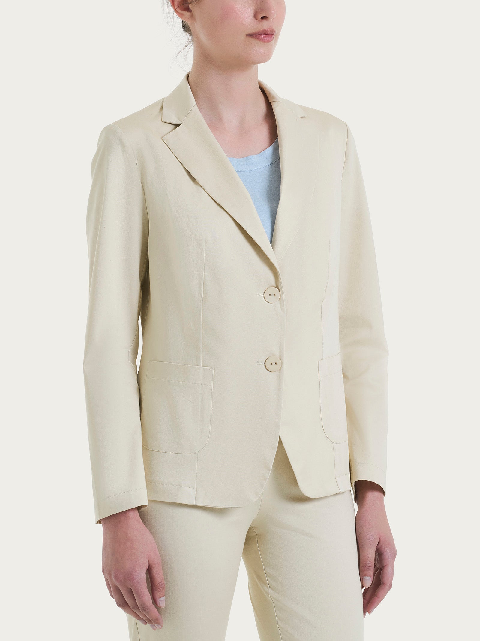 Ragno Blazer Due Bottoni Satin Power Wood Ash Regular
