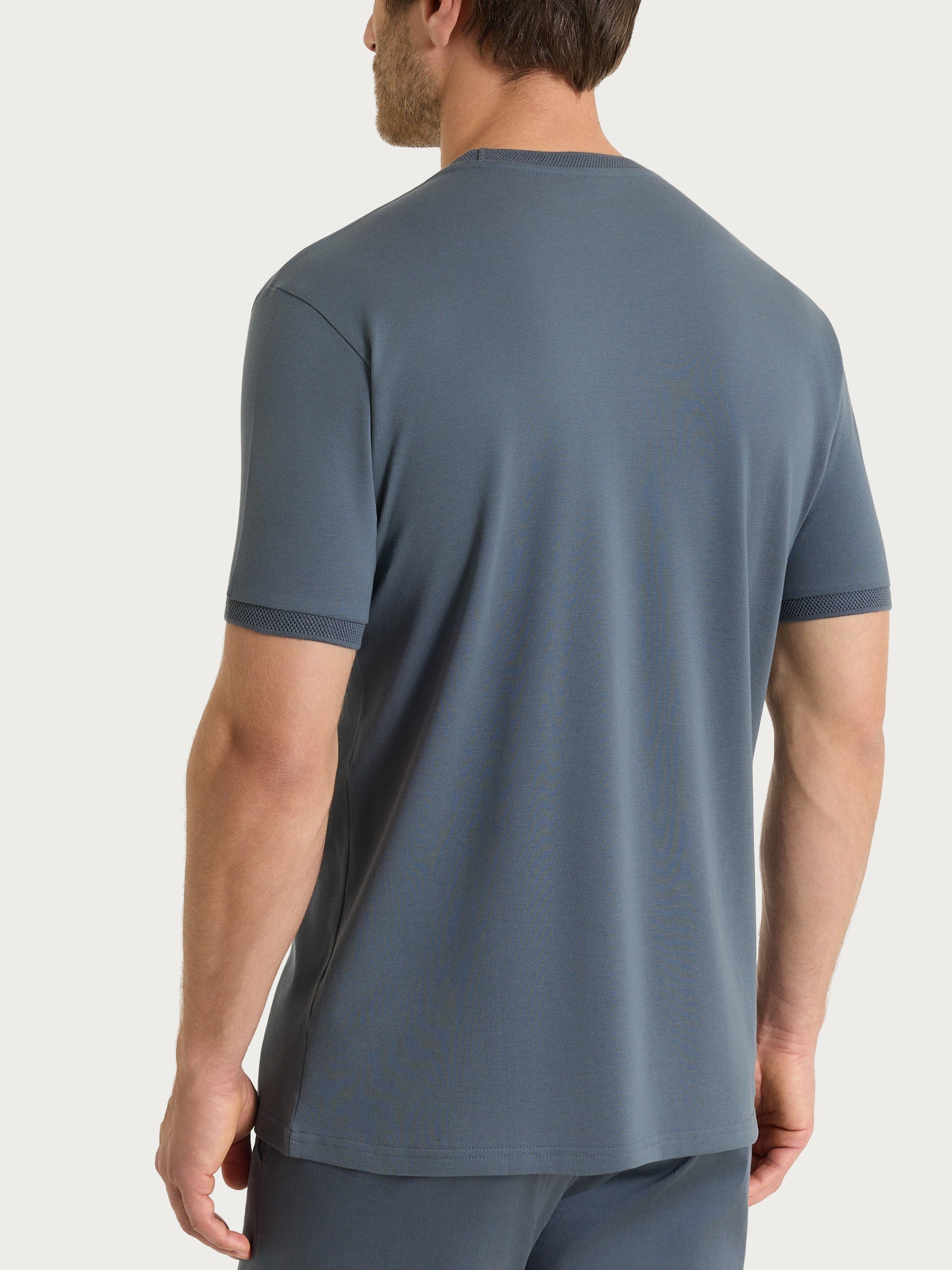 Ragno T-shirt Girocollo Turbulence Puro Cotone Piquet Uomo
