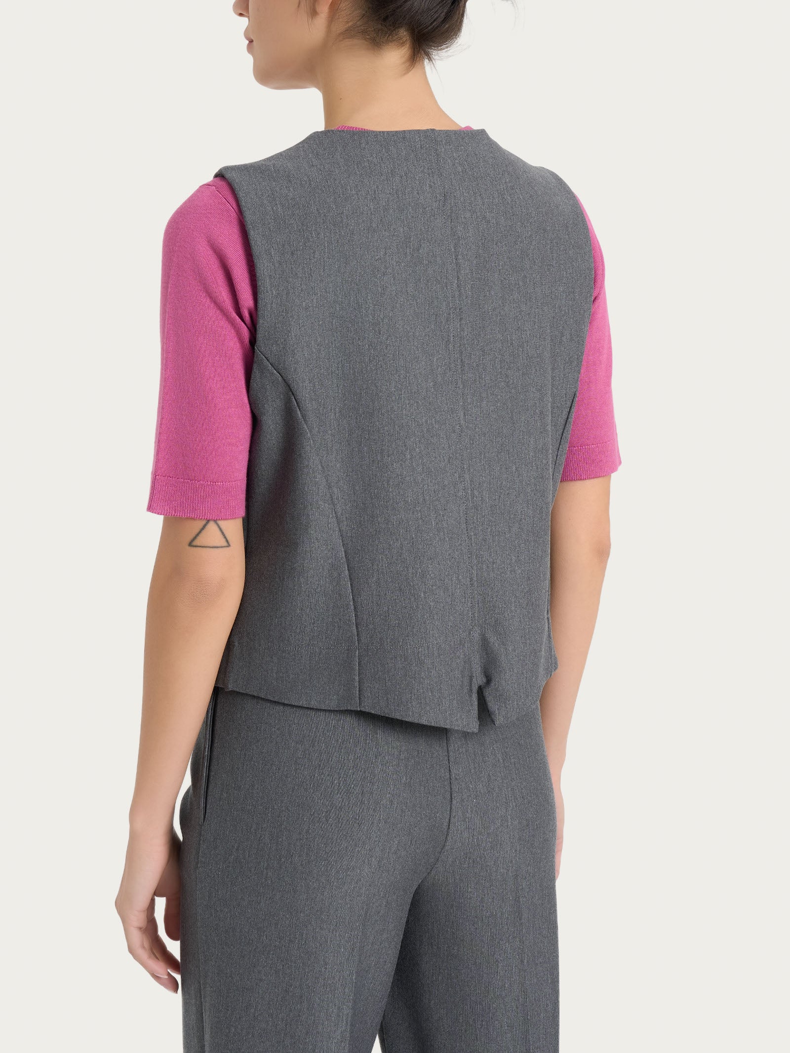 Ragno Compact gilet 4 bottoni ardesia punto Milano