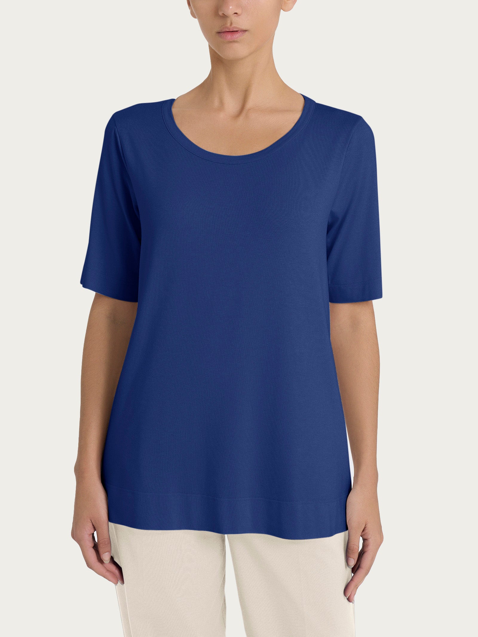 Ragno Viscosa Summer t-shirt girocollo blueberry jersey viscosa
