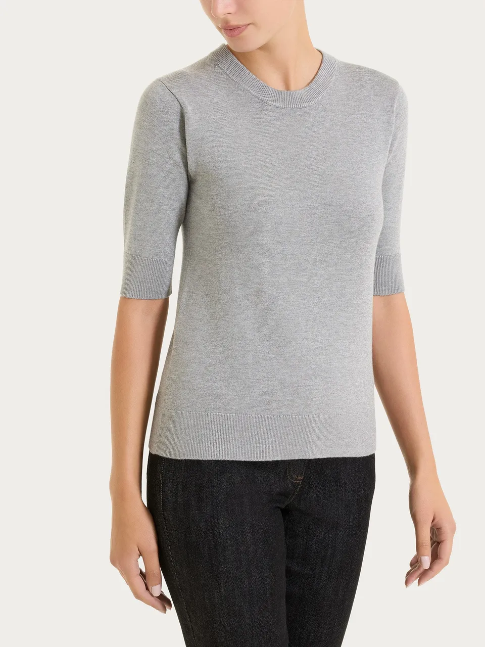 Ragno Four Seasons Maglia Girocollo Manica Corta Grigio Mel.