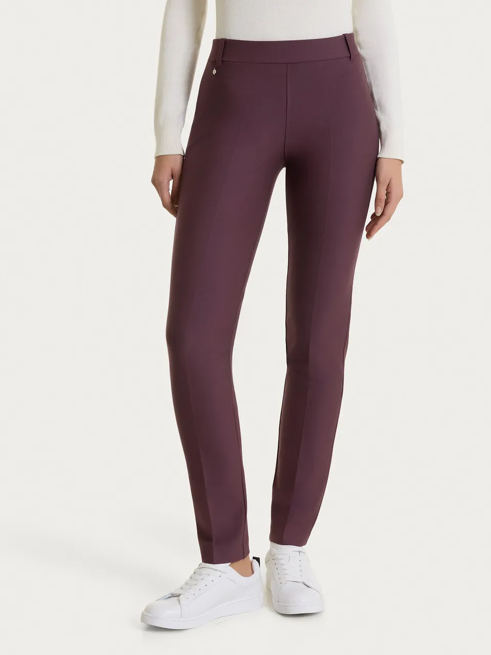Ragno Compact Pantalone sigaretta skinny Huckleberry