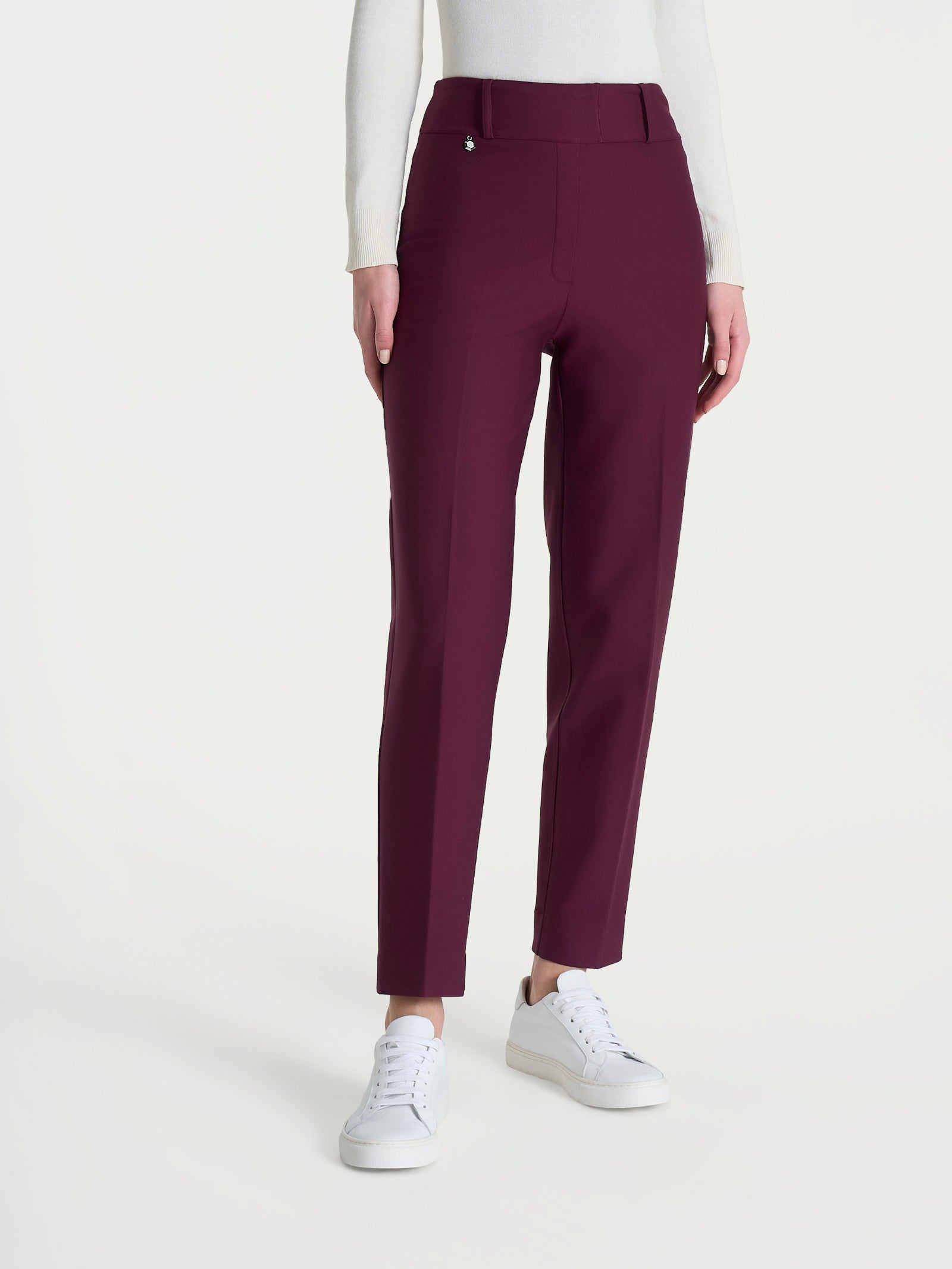 Ragno Compact pantalone carota donna Fig tapered elastico