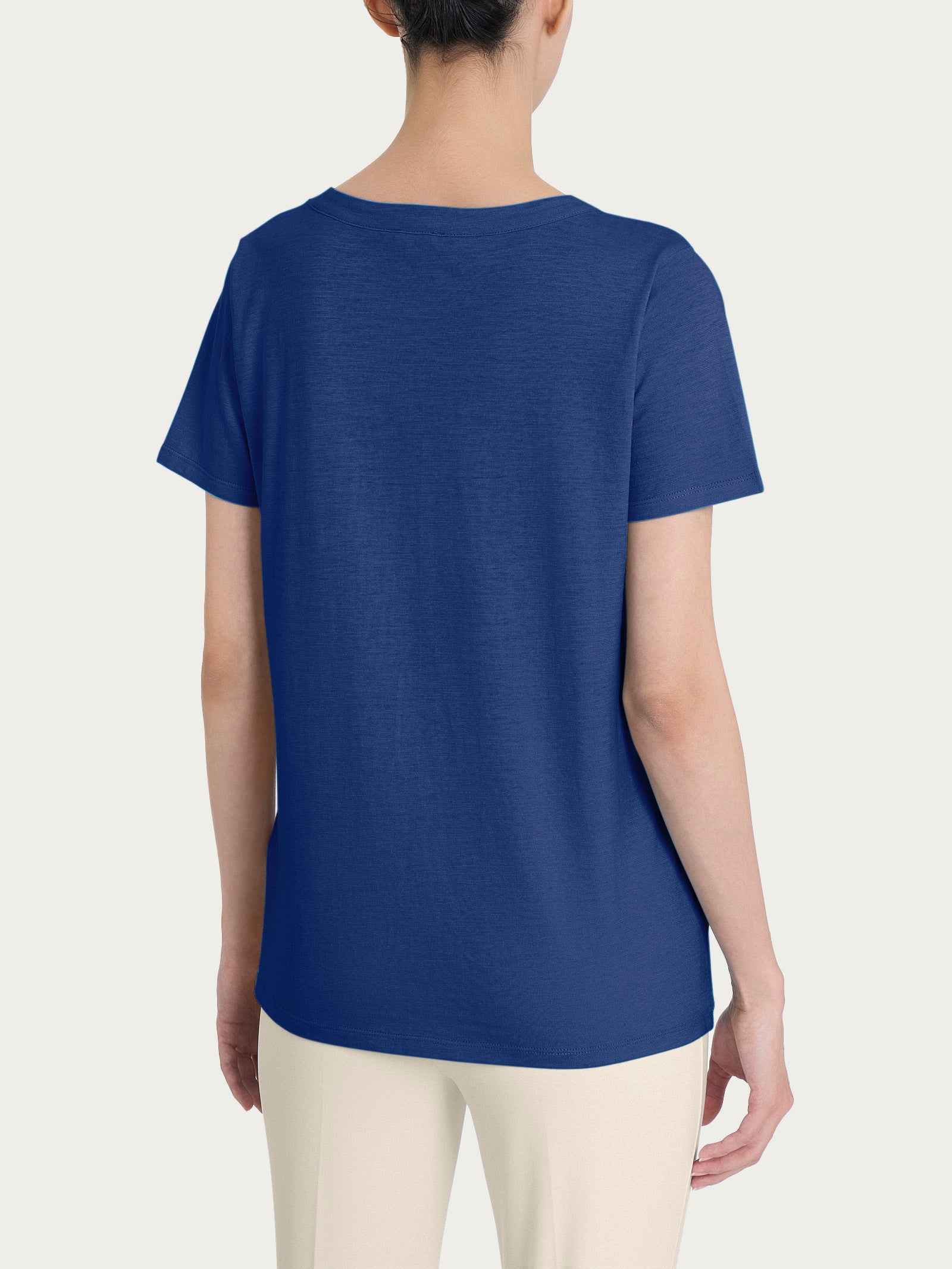 Ragno Jersey Cotone Maglietta Girocollo Blueberry