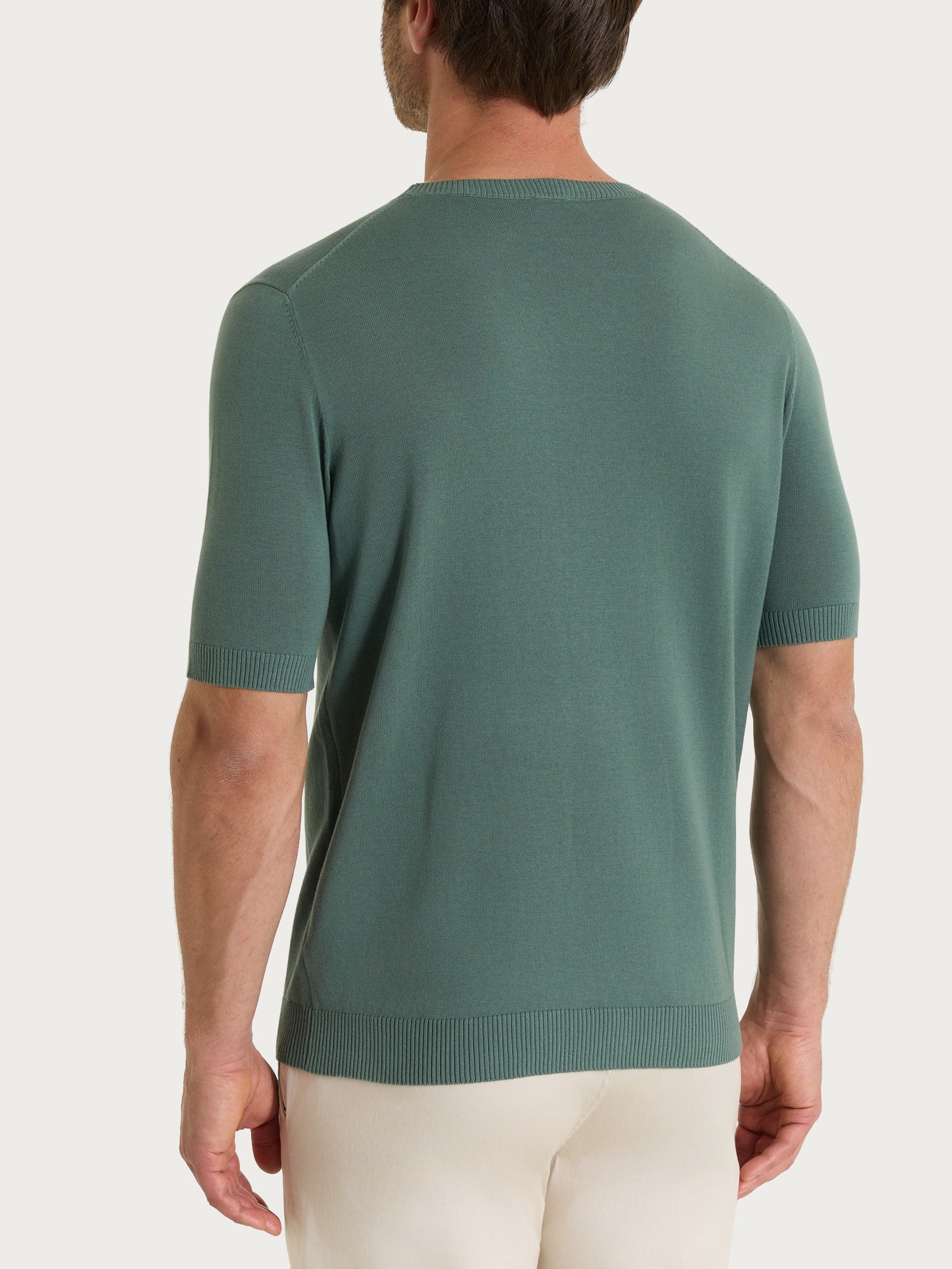 Ragno Puro Cotone Maglia Manica Corta Dark Forest