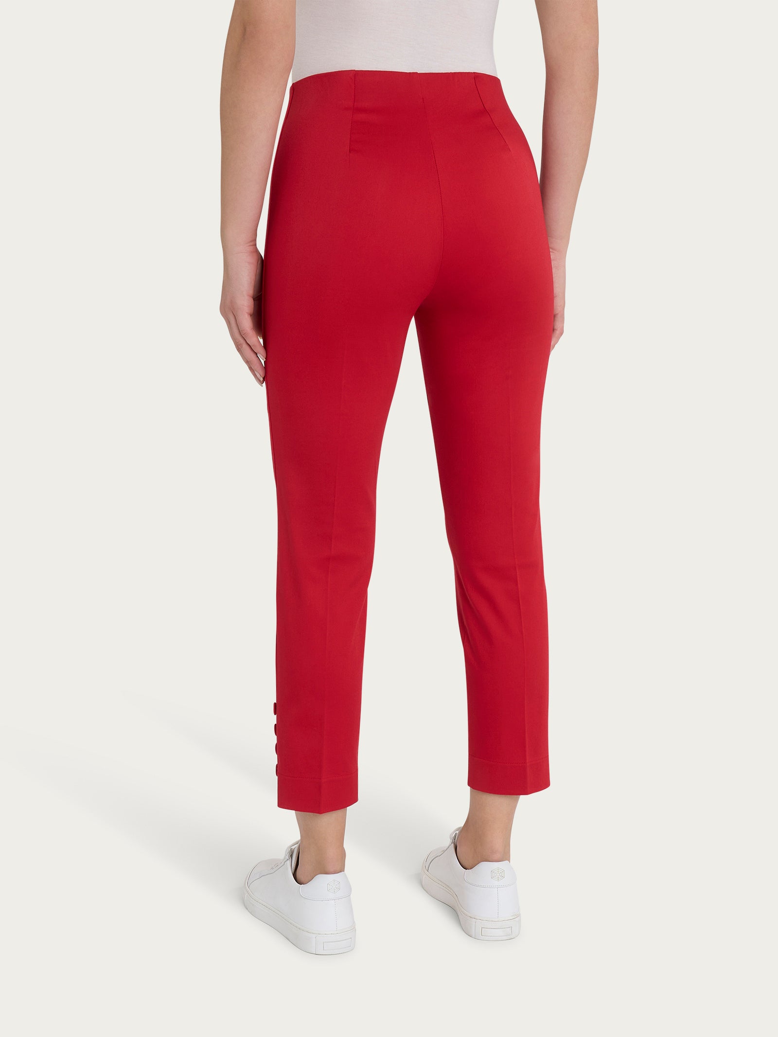 Ragno Satin Power Pantalone Capri Bottoni Salsa Cotone