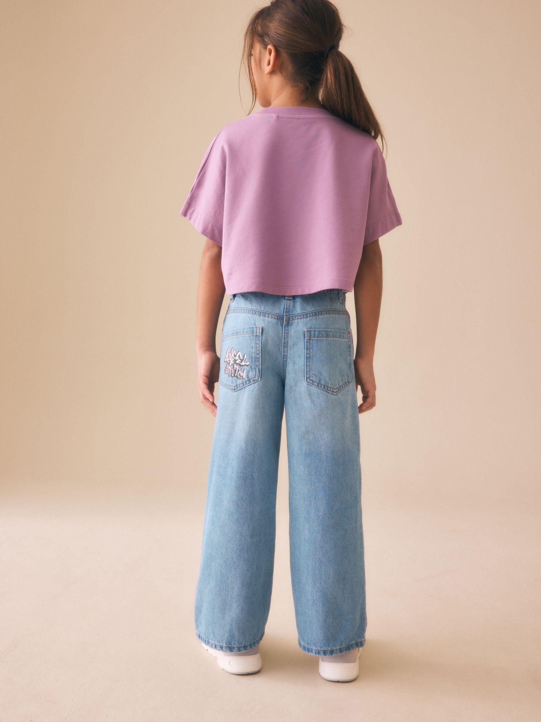 Next Jeans Lilo & Stitch Bimba in Denim