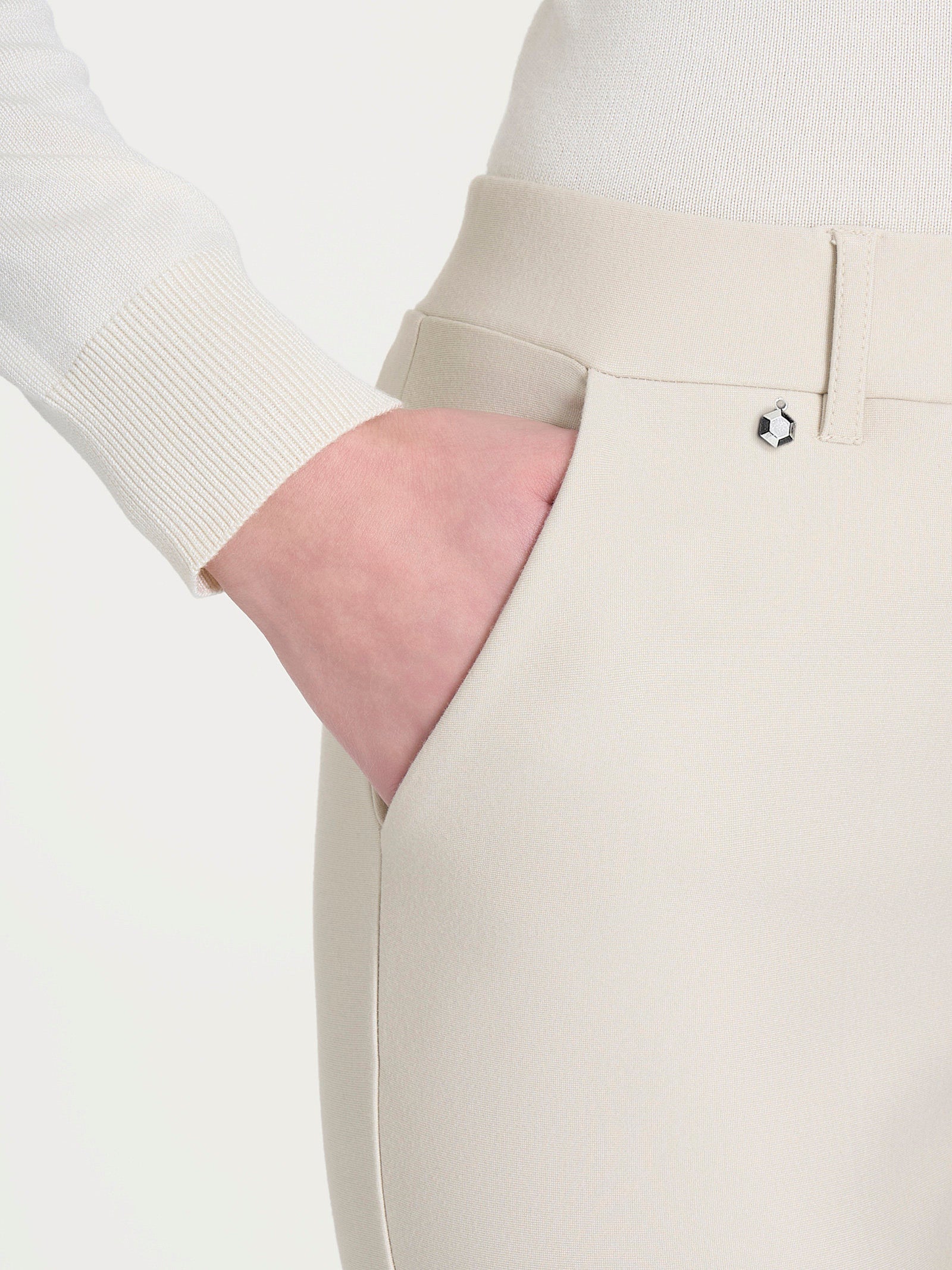 Ragno Compact Pantalone Dritto Punto Milano Tasche Champignon Ingualcibile