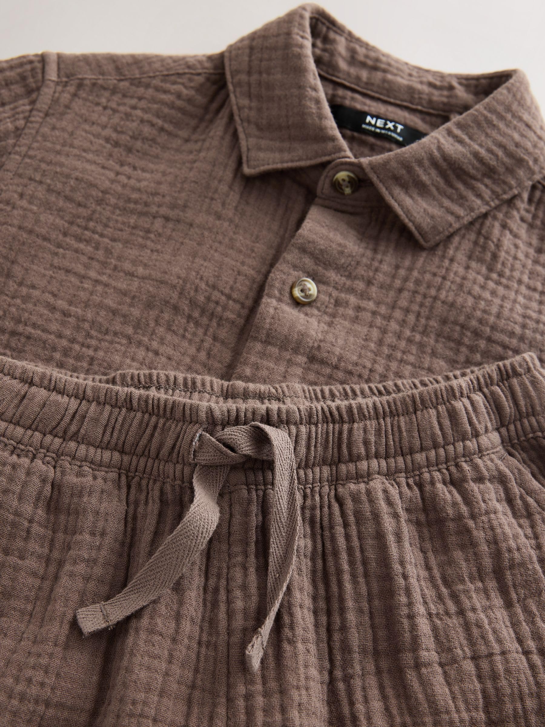 Next Completo Camicia Doppia Trama Shorts Bambino 128
