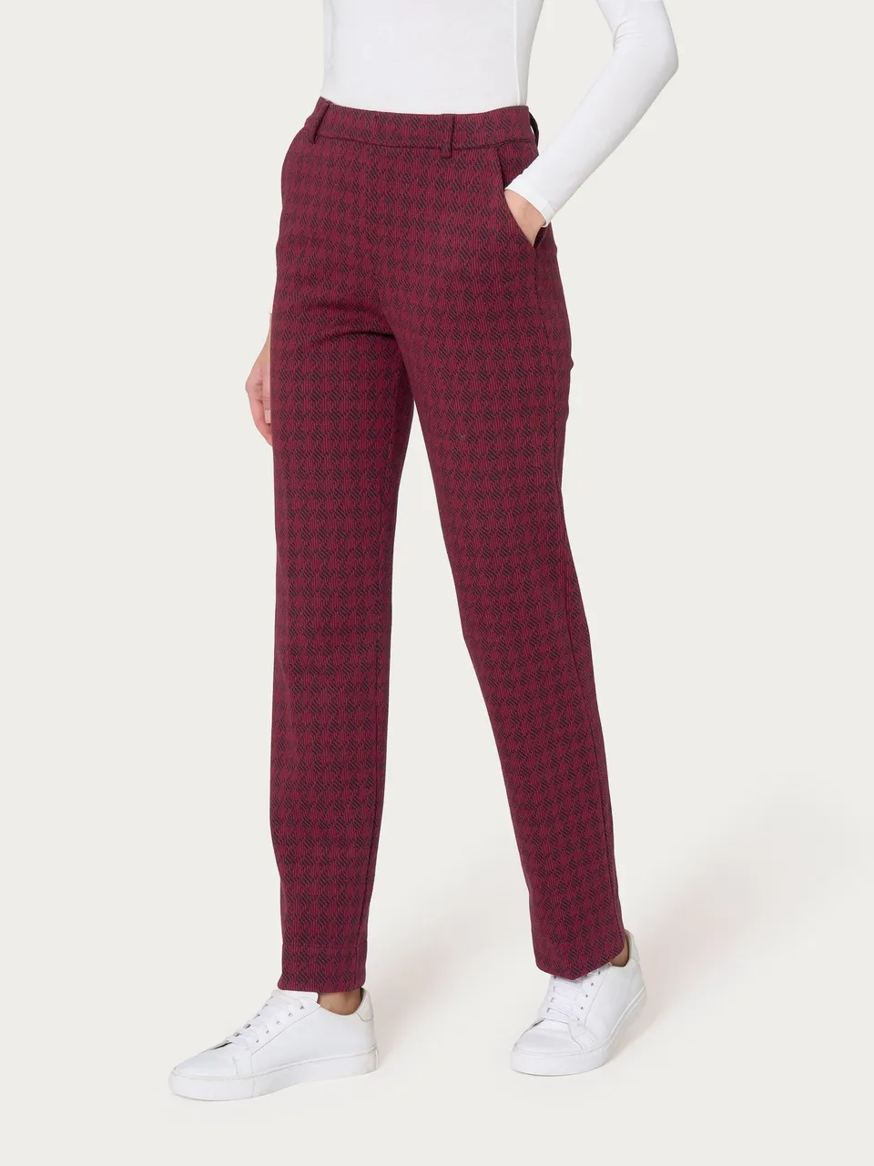 Ragno Eco Jacquard pantalone dritto pied de poule