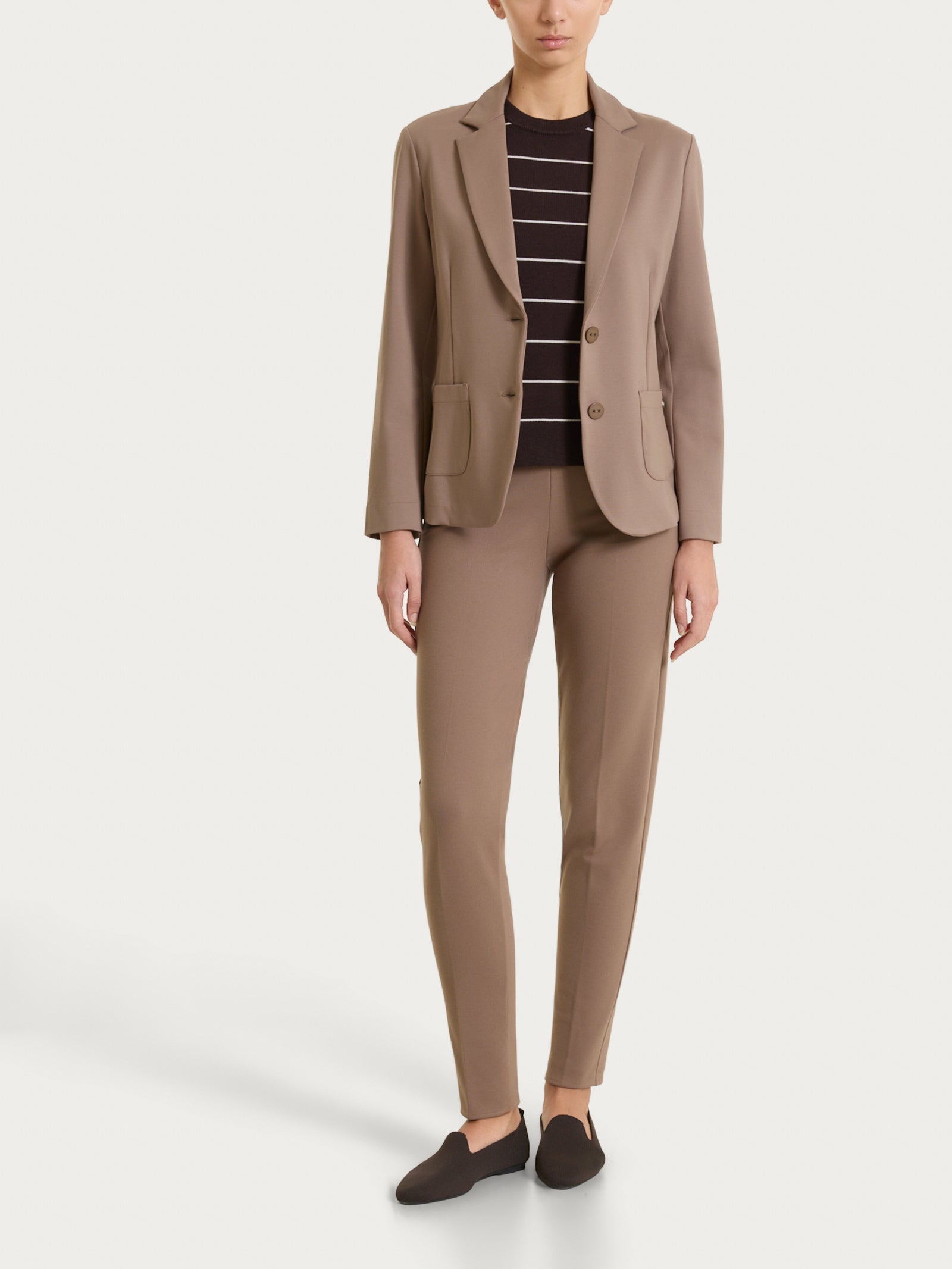 Ragno Cashmere Compact Blazer donna pine bark due bottoni