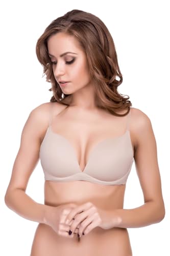 Lady C Push-Up Reggiseno Beige 1B Senza Ferretto Naturale