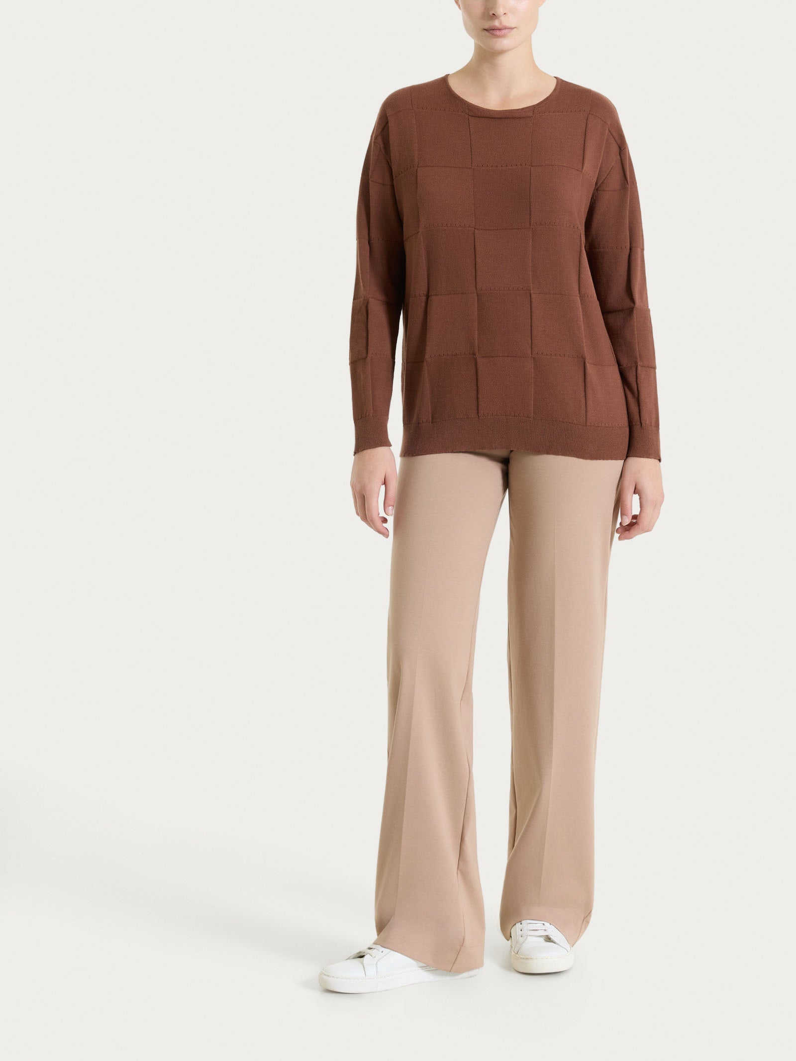 Ragno Compact Light Pantalone Ampio Warm Taupe Cotone