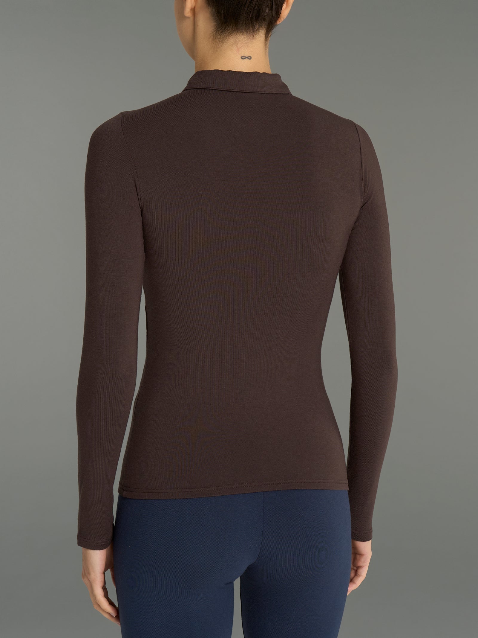Ragno Eco Viscosa Polo Maglia Chocolate Torte manica lunga