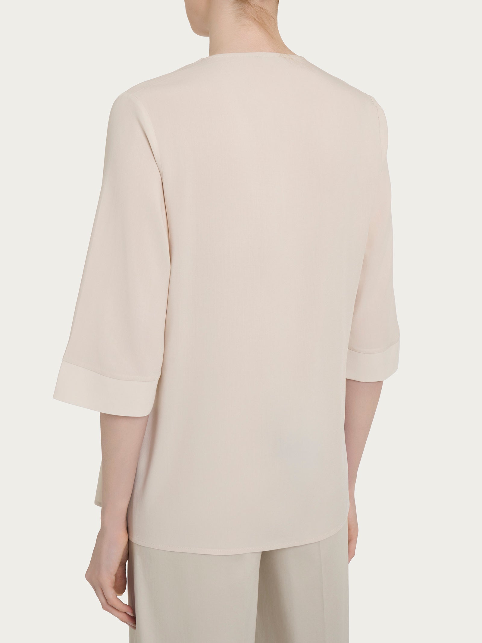 Ragno Ecoseta blusa scollo V manica 3/4 champignon