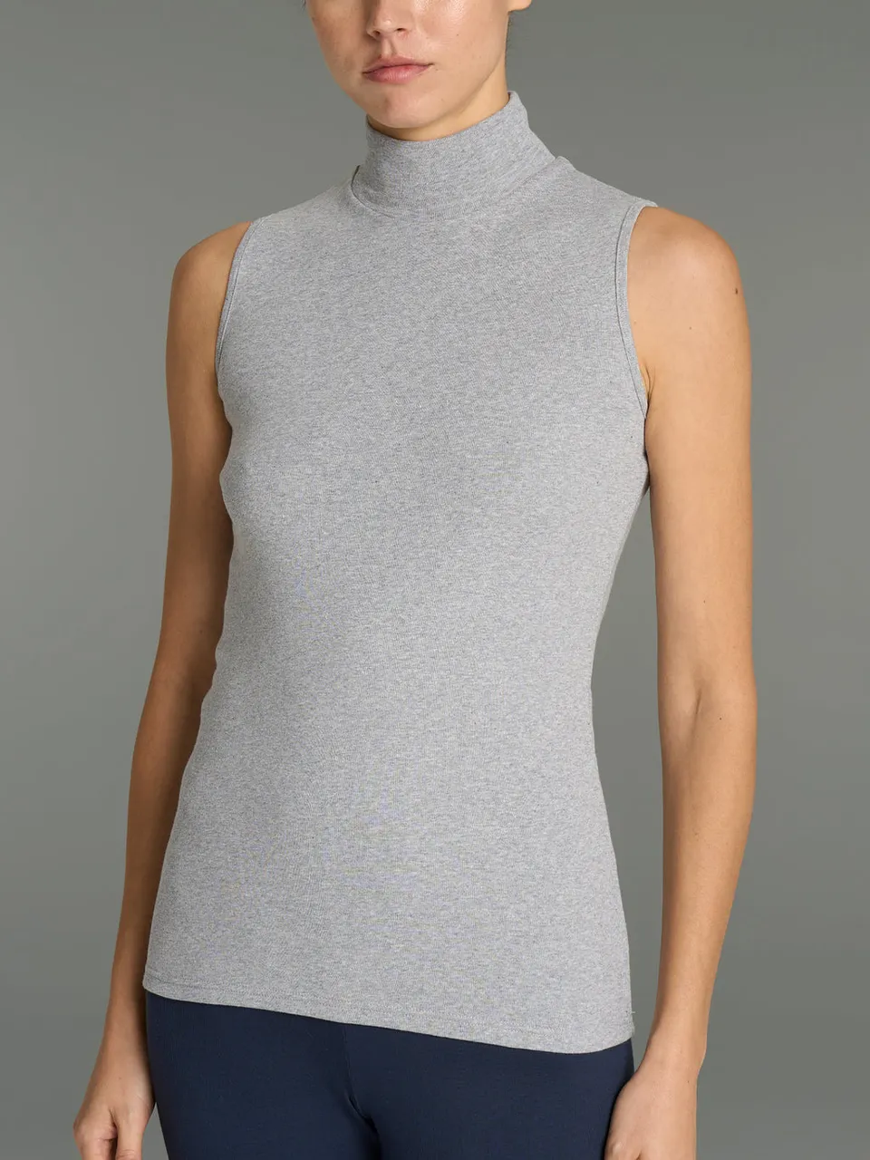 Ragno Thermo Cotton Lupetto Smanicato Cotone Argento Melange