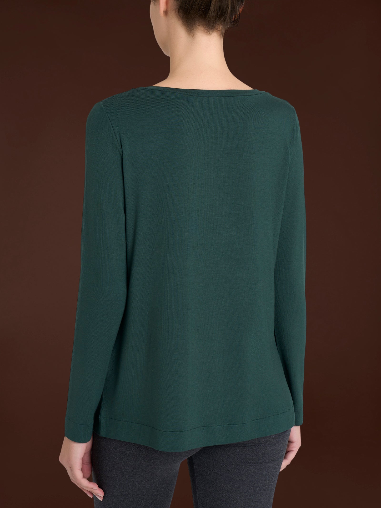 Ragno Eco Viscosa Maglietta Barchetta Palma Donna Manica Lunga