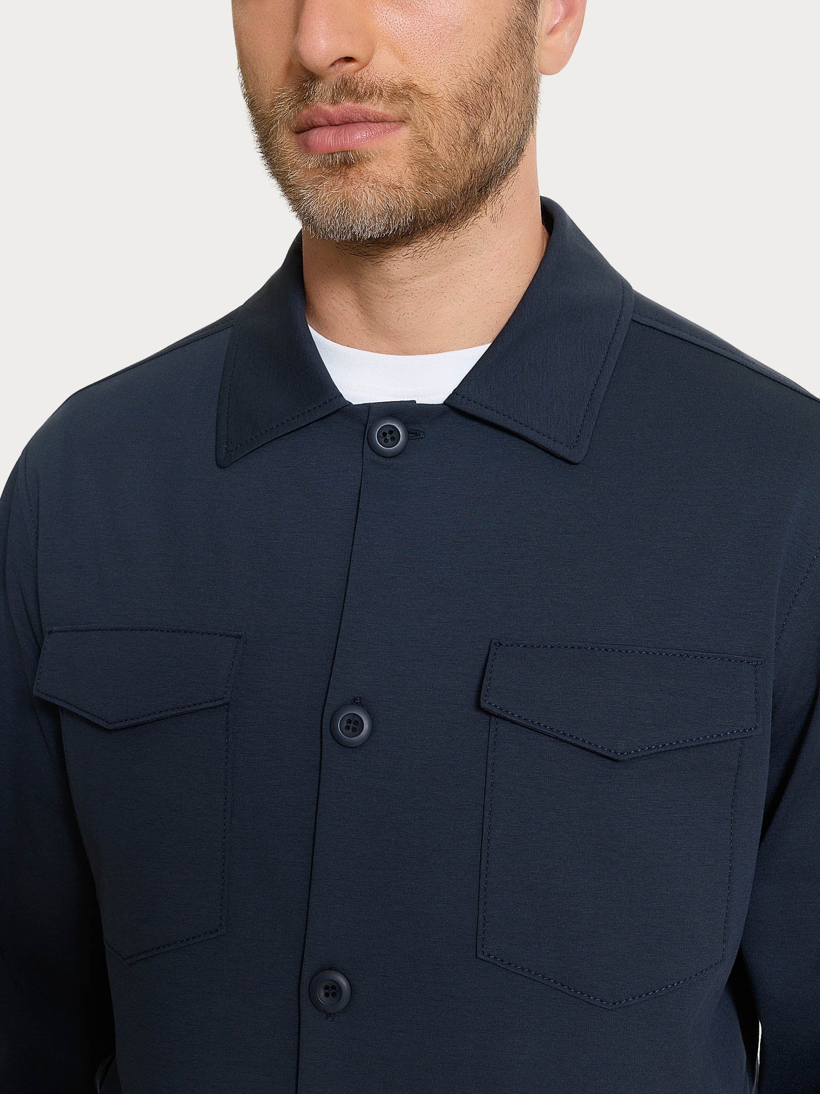 Ragno Compact Light Giacca Uomo Blu con Tasche
