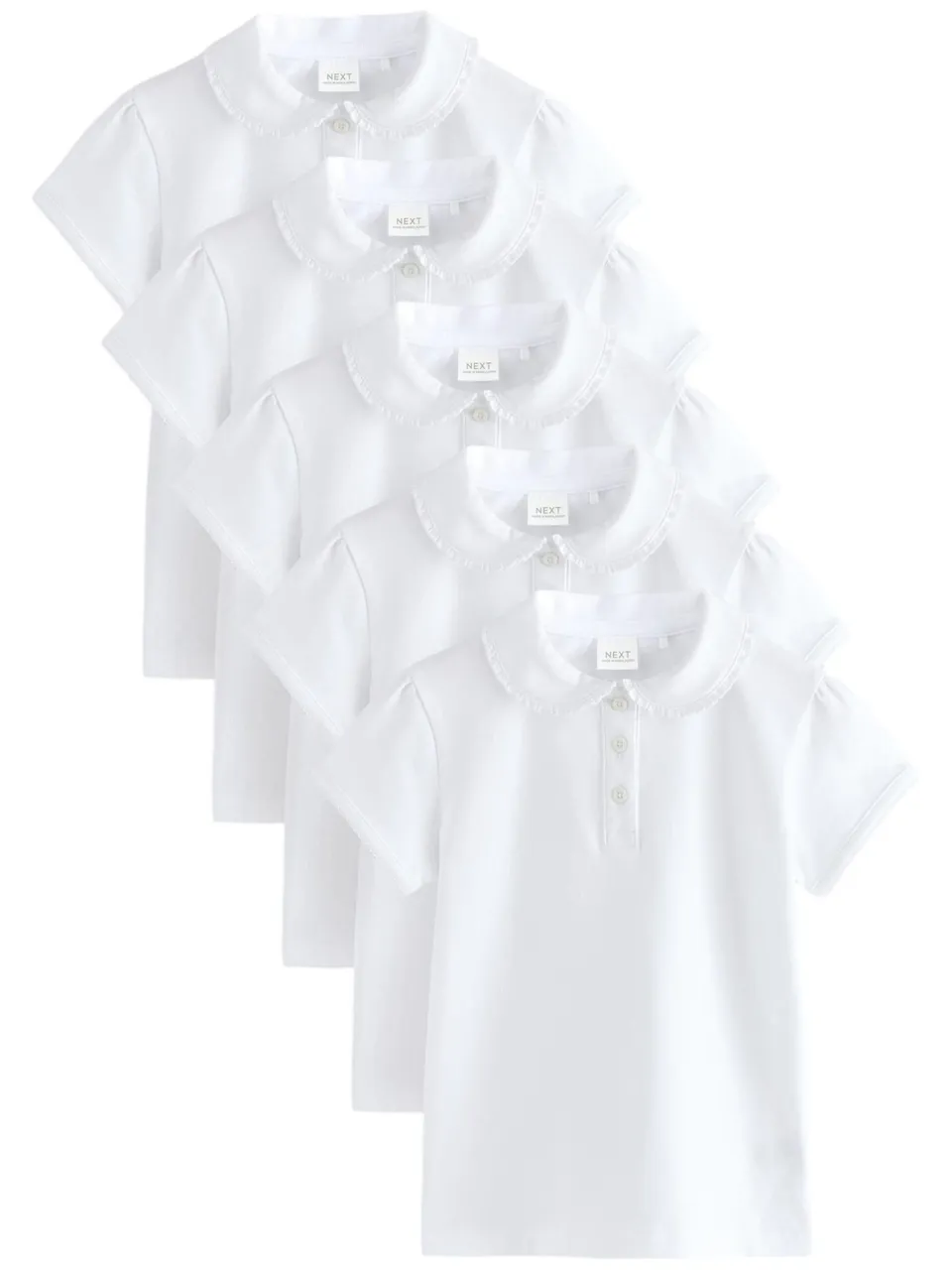 Next Polo Scuola Cotone Elasticizzato 4 Anni Confezione 5 Comode