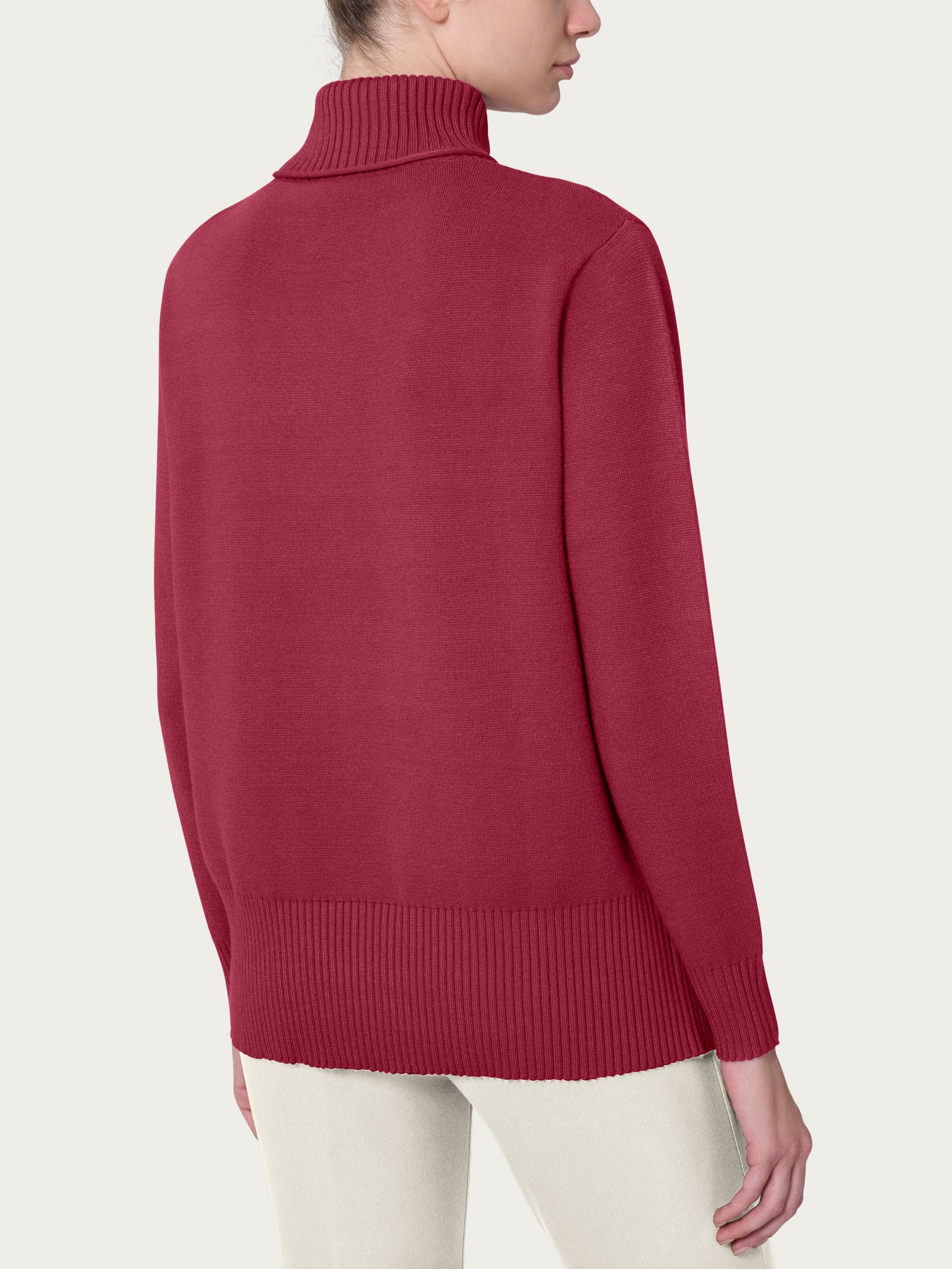Ragno Dolcevita Asimmetrico Super Soft Collo Roulè Tibetan Red