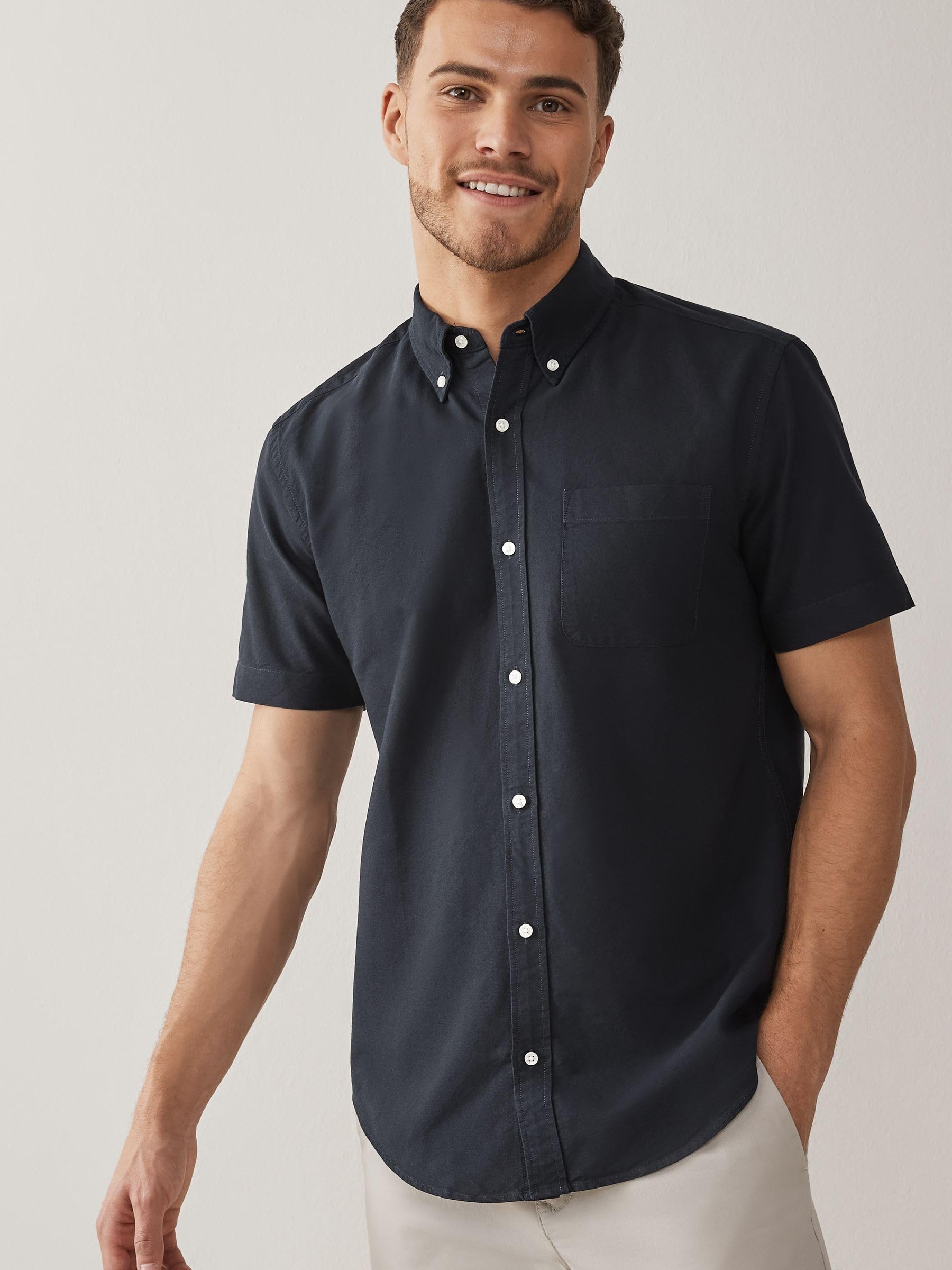 Next Oxford Camicie Uomo Manica Corta XL Confezione 3 Cotone