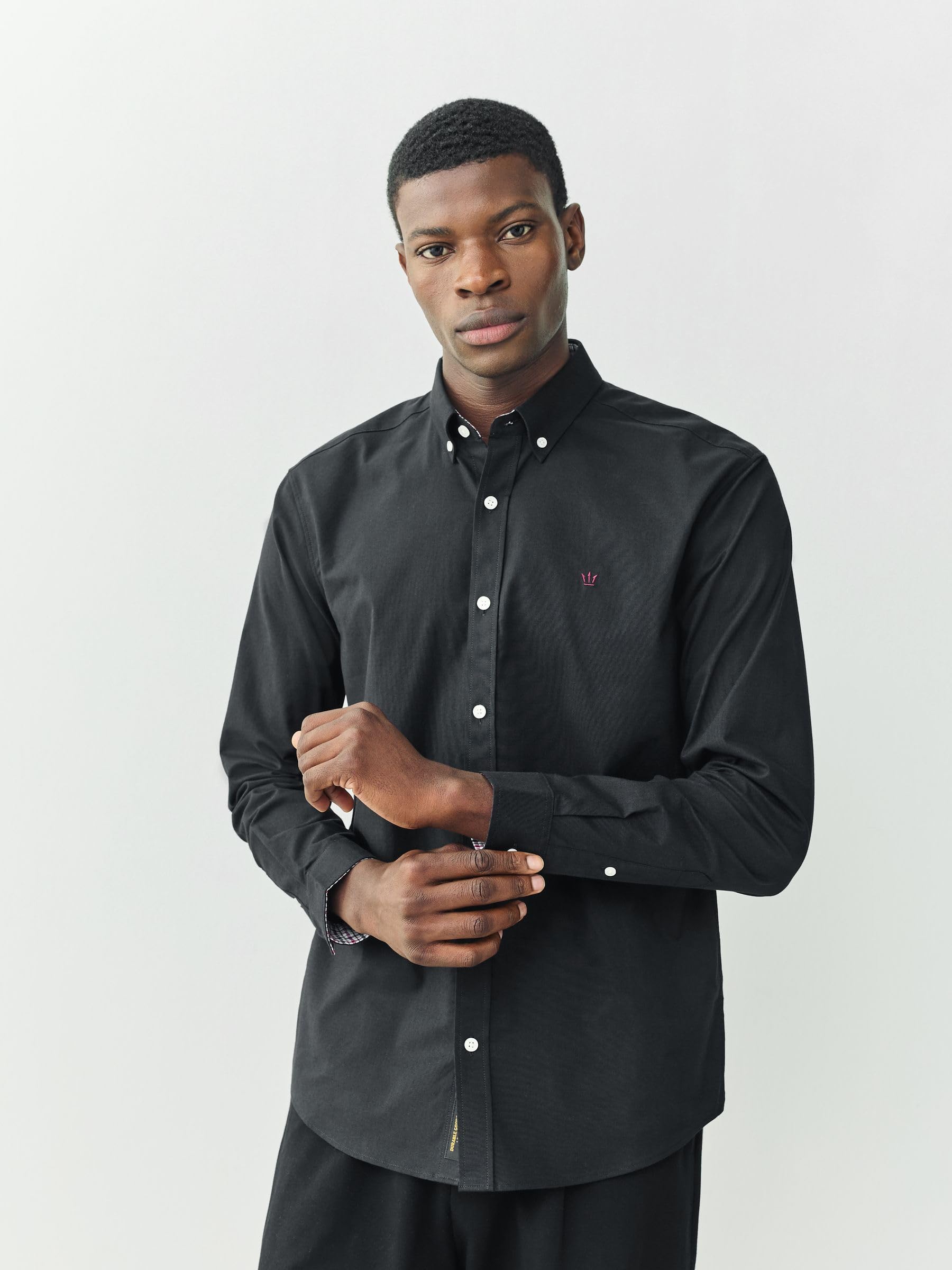 Next Oxford camicia uomo maniche lunghe elasticizzata