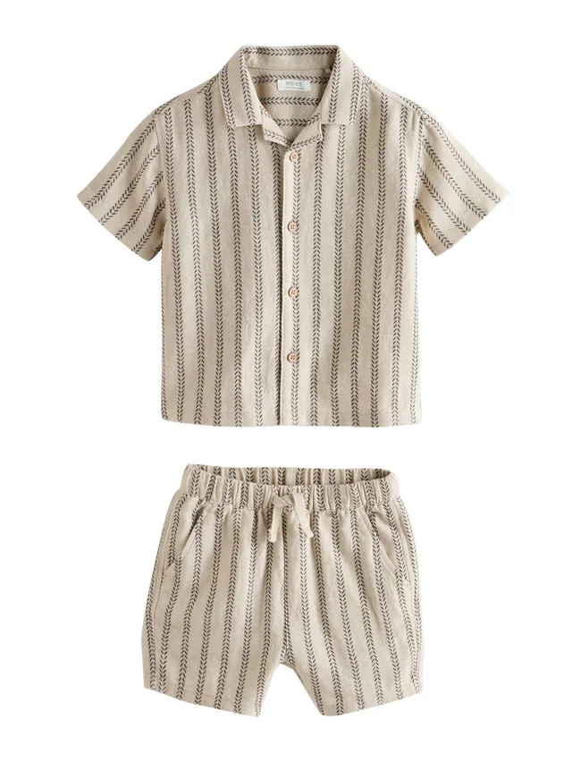 Next Completo Bambino Camicia e Shorts 104-110 Righe