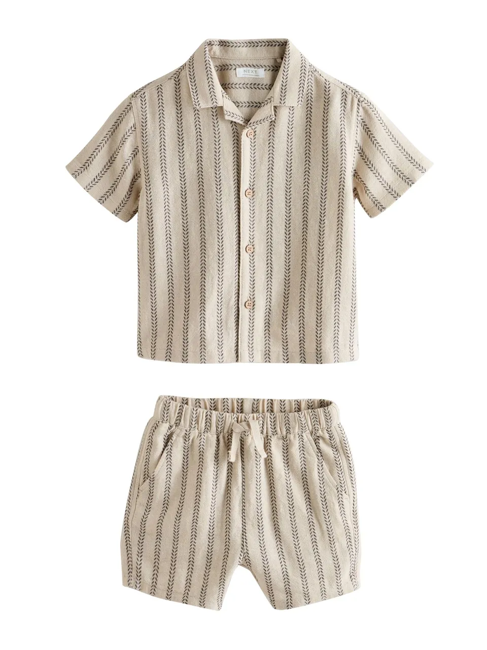 Next Completo Bambino Camicia e Shorts 104-110 Righe