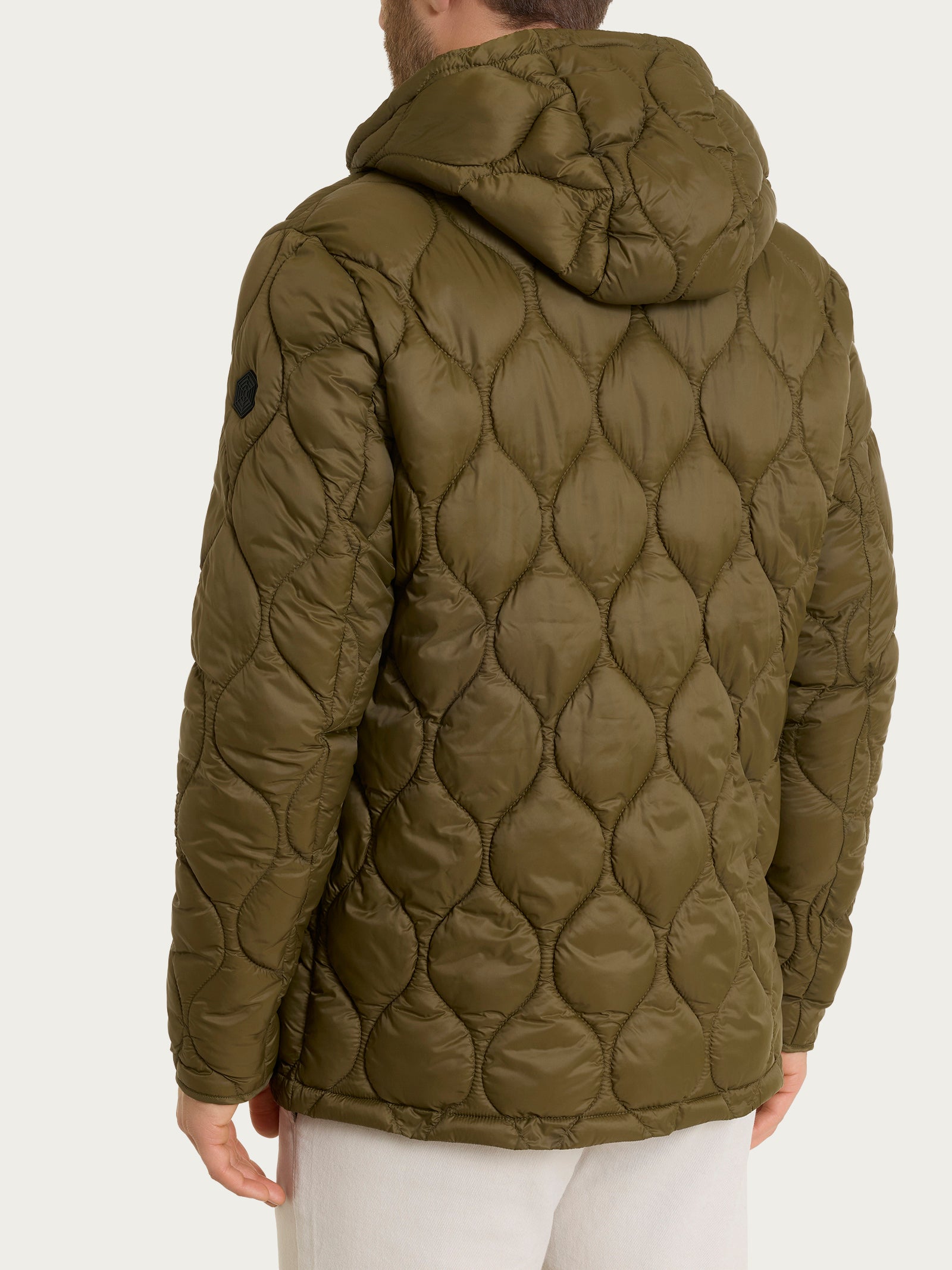 Ragno Onion Quilt piumino cappuccio uomo Dark Olive