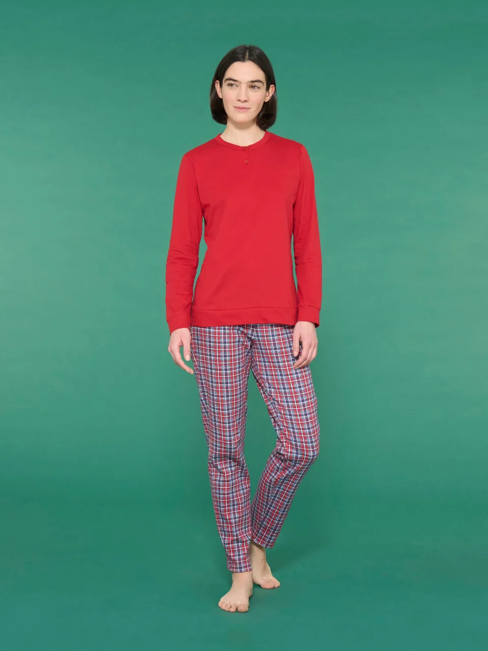 Ragno Sweet Emotion pigiama serafino Fant. Salsa interlock cotone