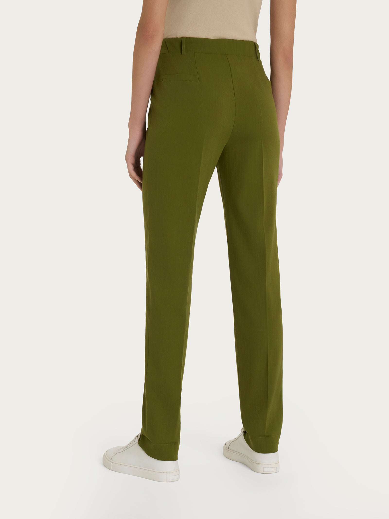 Ragno Super Natural The Chino pantalone slim tencel Sphagnum