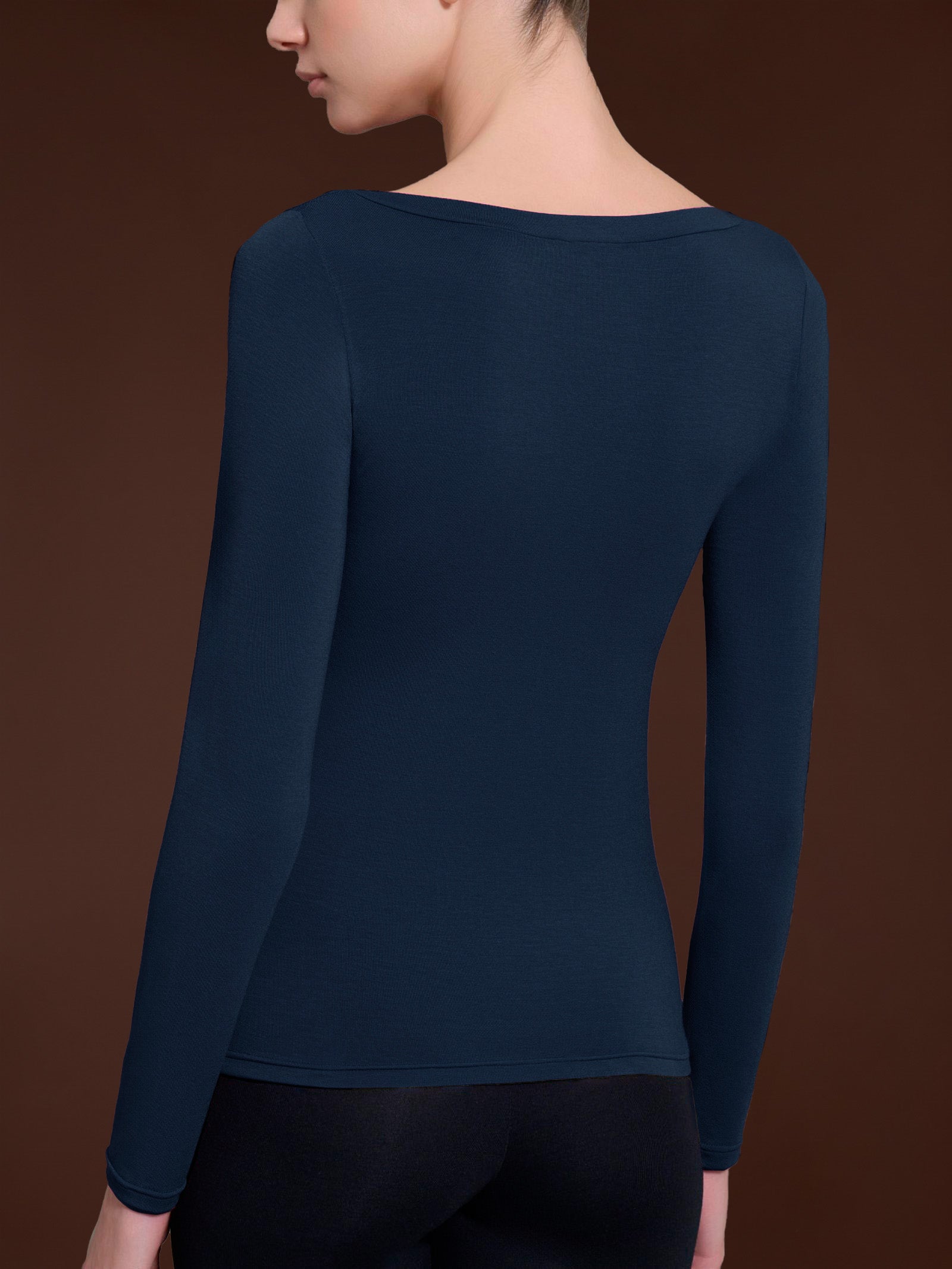 Ragno Tenderwool Maglietta Collo Barchetta Bleu misto lana
