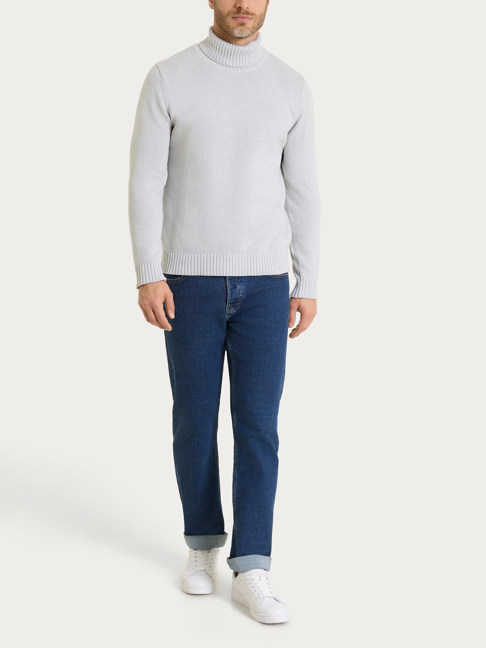 Ragno Winter Cotton lupetto uomo dawn blue mel
