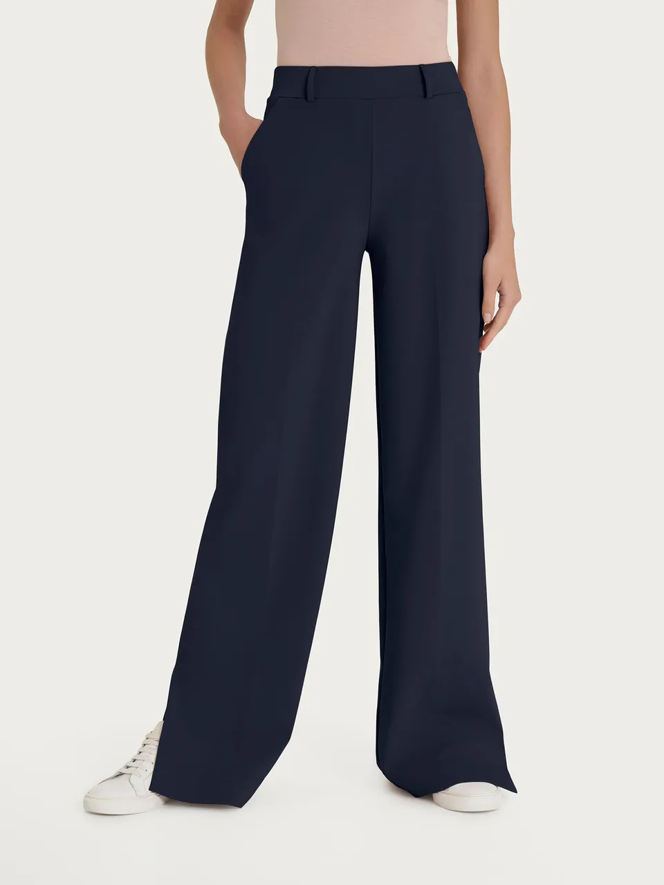 Ragno Compact Light The Wide Leg Pantalone Palazzo Bleu Tasche
