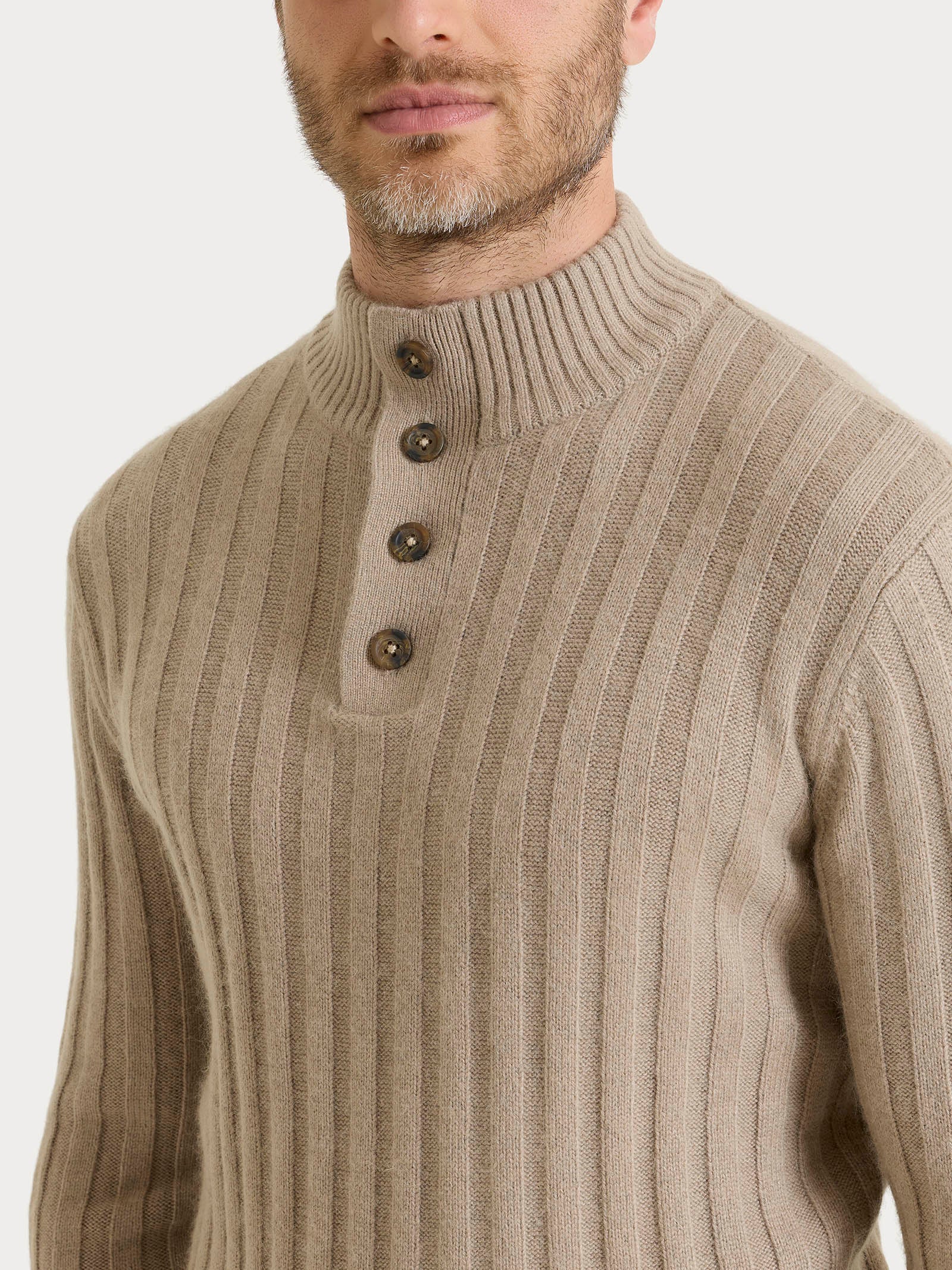 Ragno Natural Soft Lupetto uomo Glace Mel costa piatta
