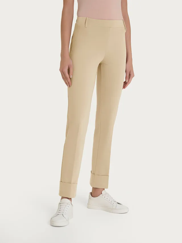 Ragno Compact Light pantalone slim dritto Irish Cream vita elasticizzata