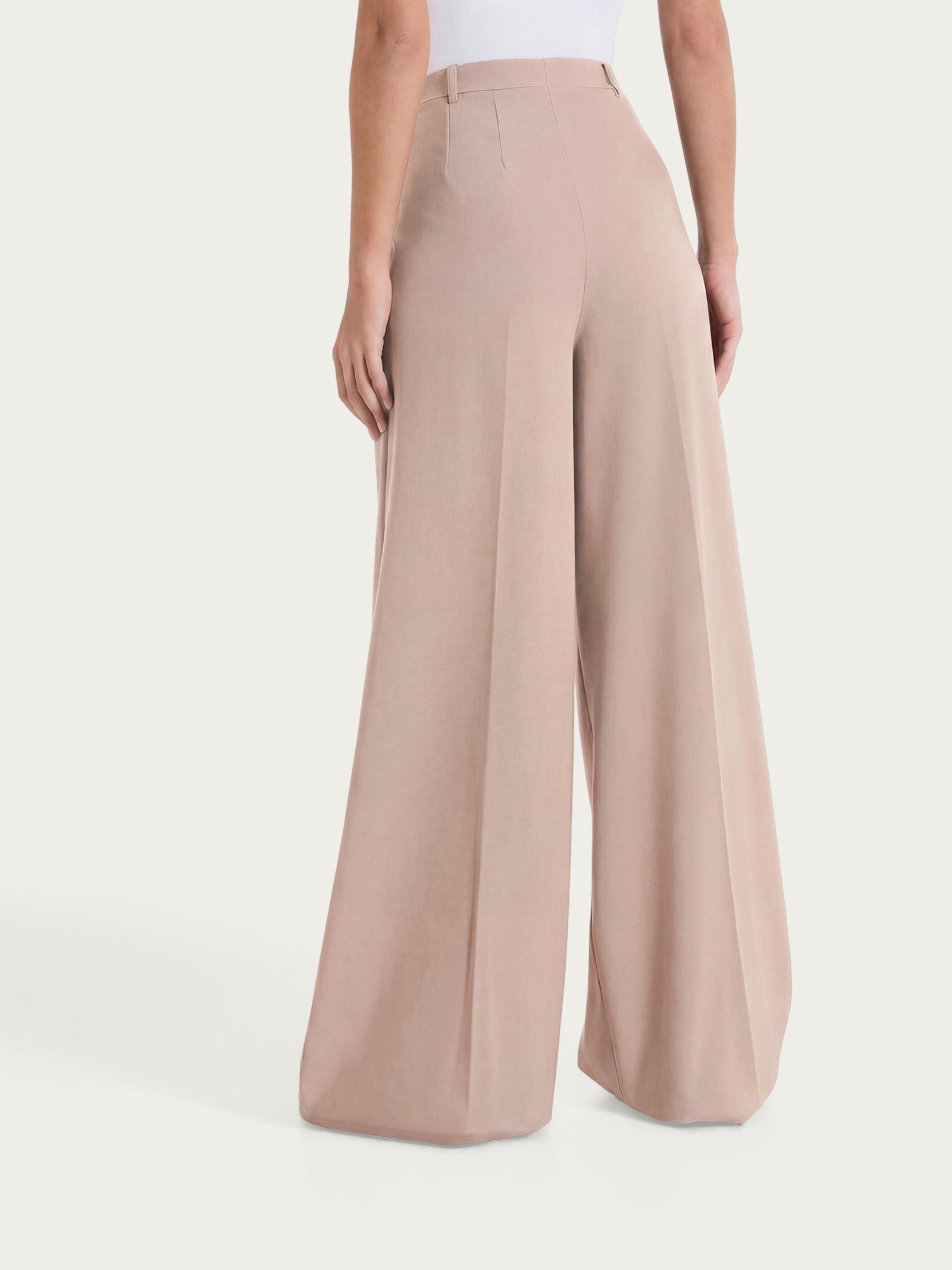 Ragno Compact Light Pantalone Palazzo Warm Taupe ampio