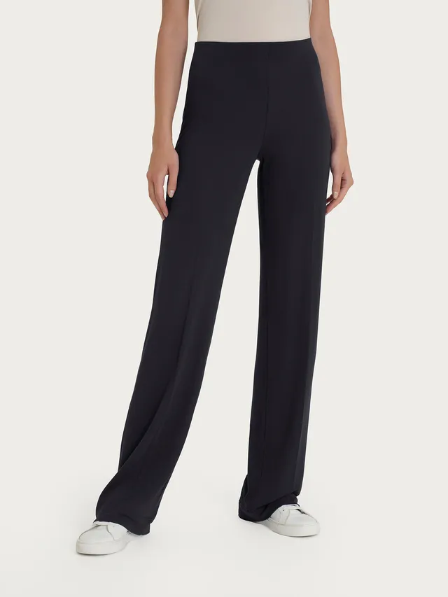 Ragno Wide Pants pantalone largo viscosa nero