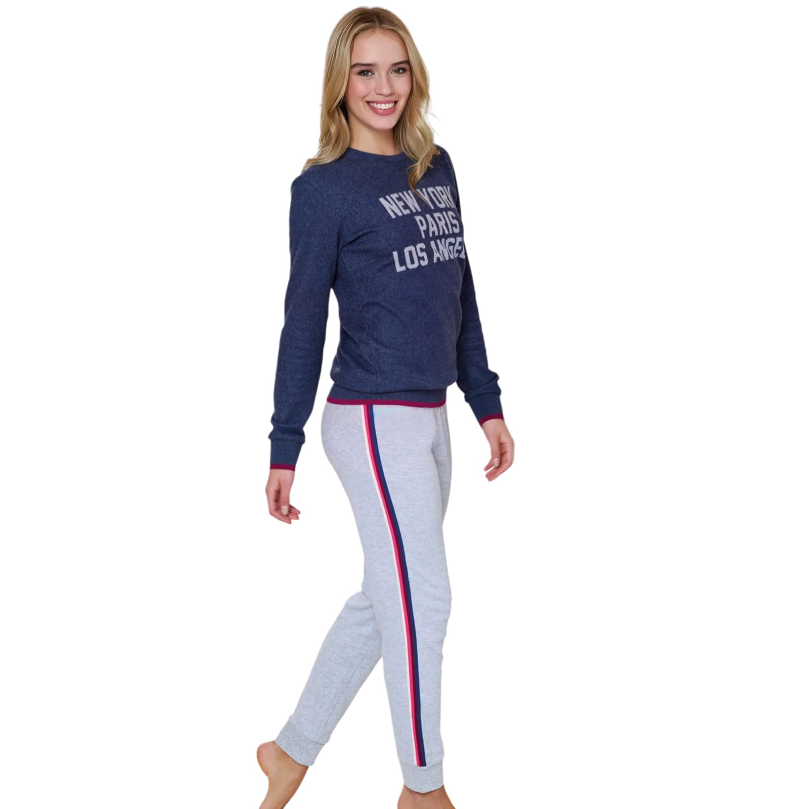 Lady C Pigiama Donna XL Punto Milano Cotone Garzato Invernale
