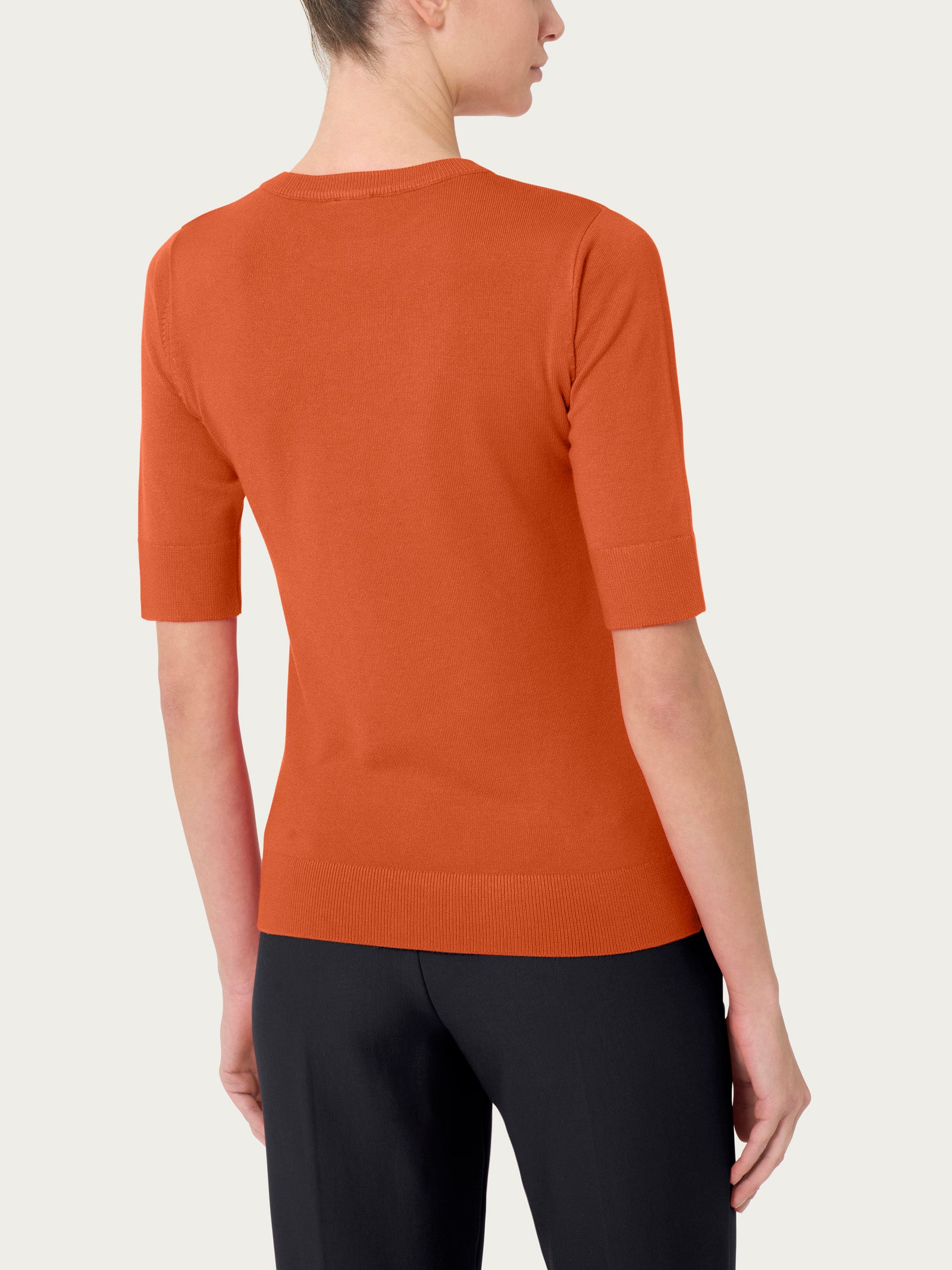 Ragno Four Seasons maglia girocollo rust skinny