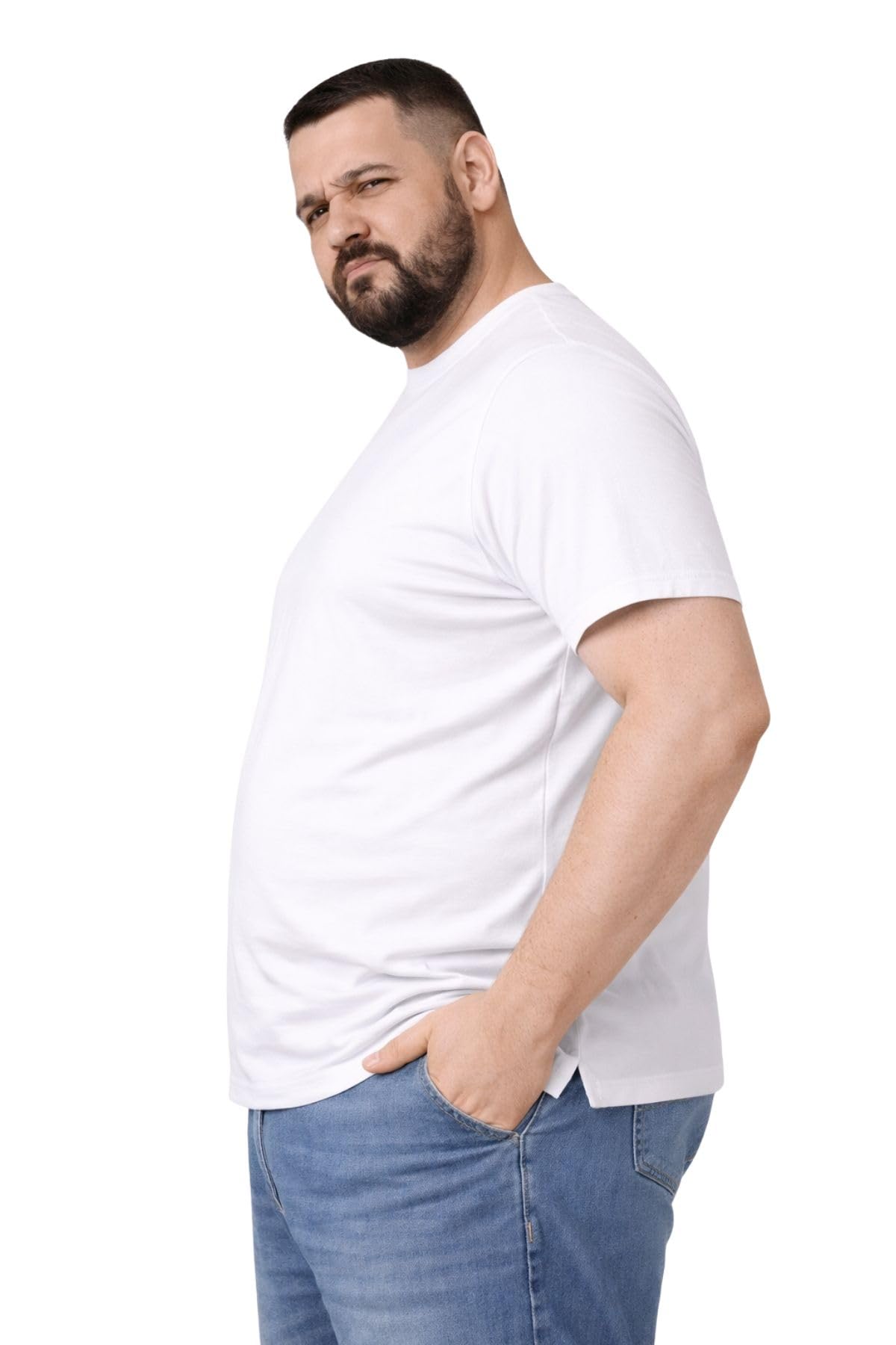 Lady C Modal Filo di Scozia t-shirt uomo girocollo 4XL