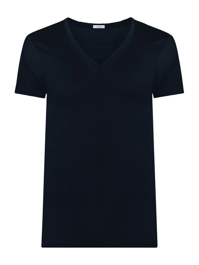 Ragno Silkotton maglietta scollo a V cotone Bleu
