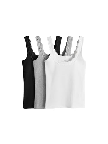 Geo Next The Set canotte scollo squadrato pizzo 3 pezzi