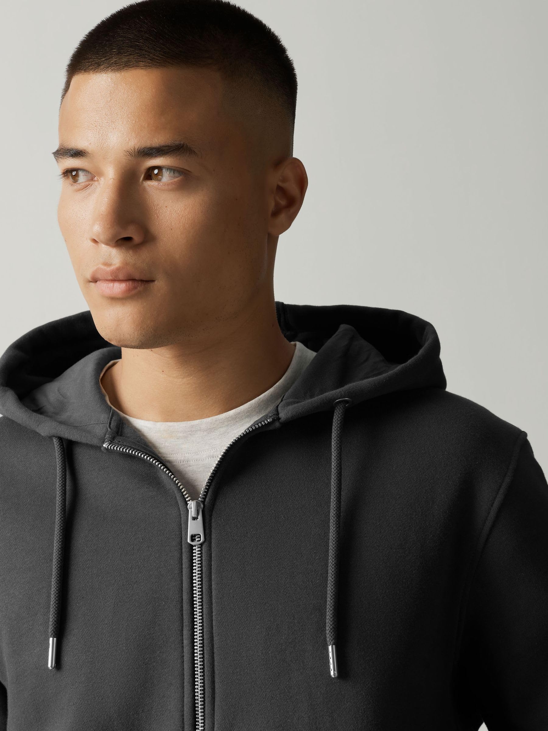 Geo Next felpa zip uomo cappuccio jersey cotone pesante