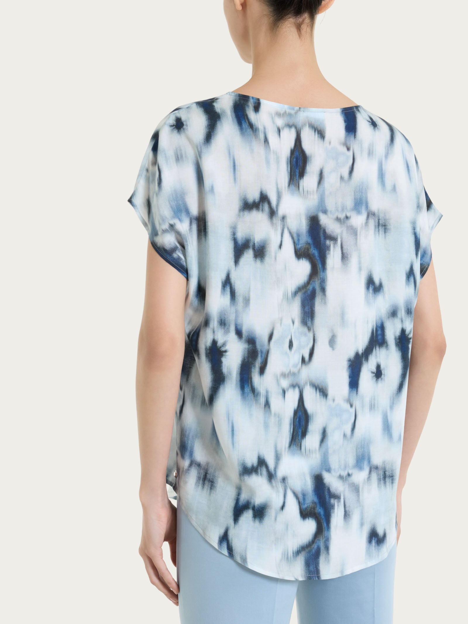 Ragno EcoSeta blusa manica corta Fant. Oceana