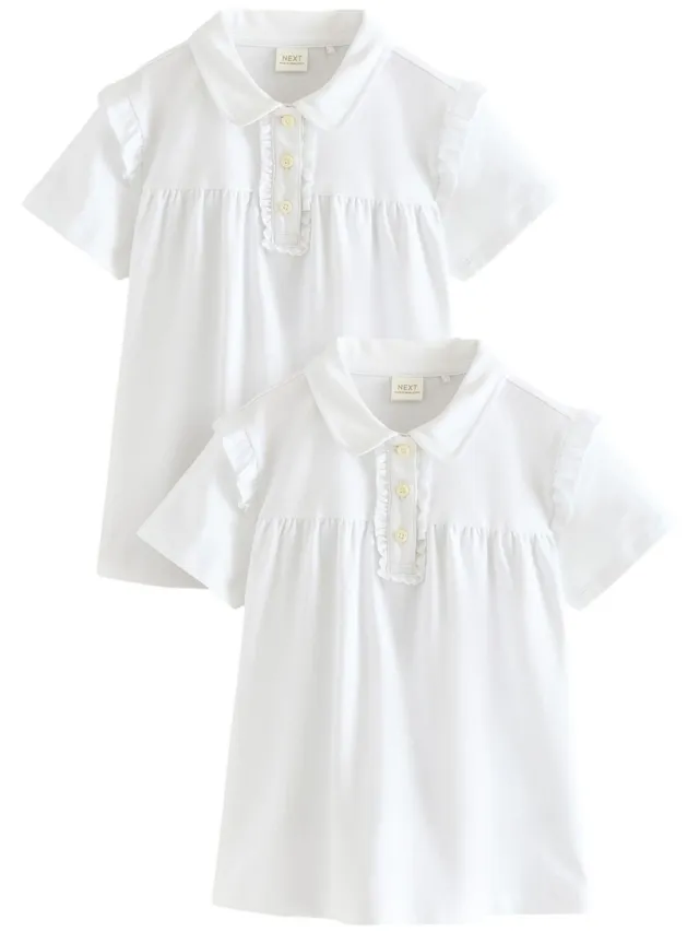Next Polo Scuola Bambina 2 Pezzi Taglia 128 Cotone