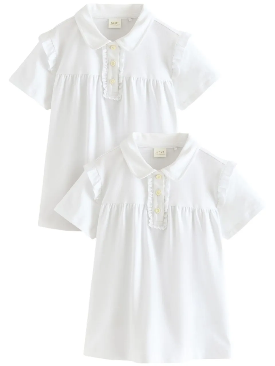 Next Polo Scuola Bambina 2 Pezzi Taglia 128 Cotone