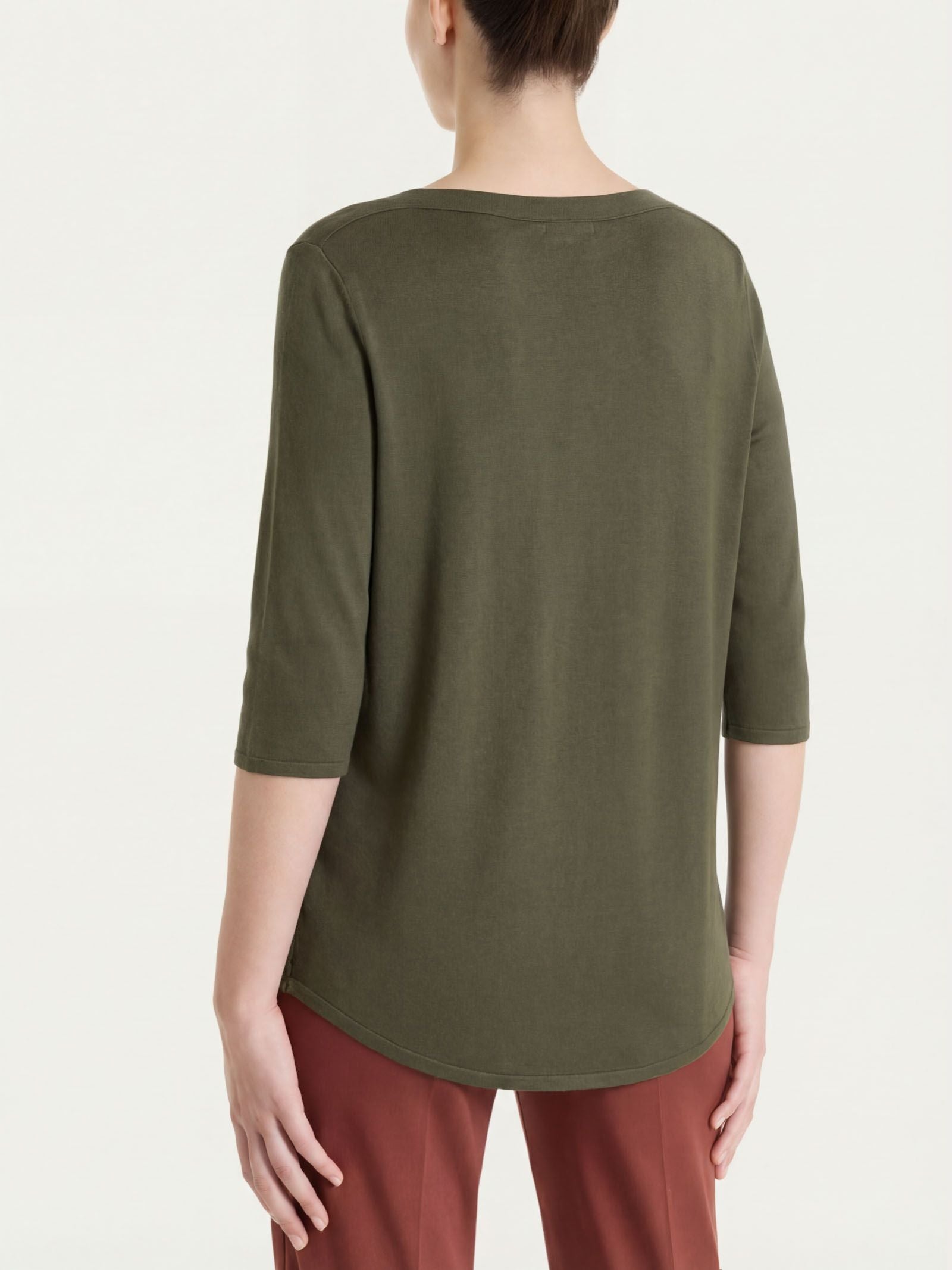 Ragno Viscosa Summer Maglietta Barchetta Dark Olive Viscosa