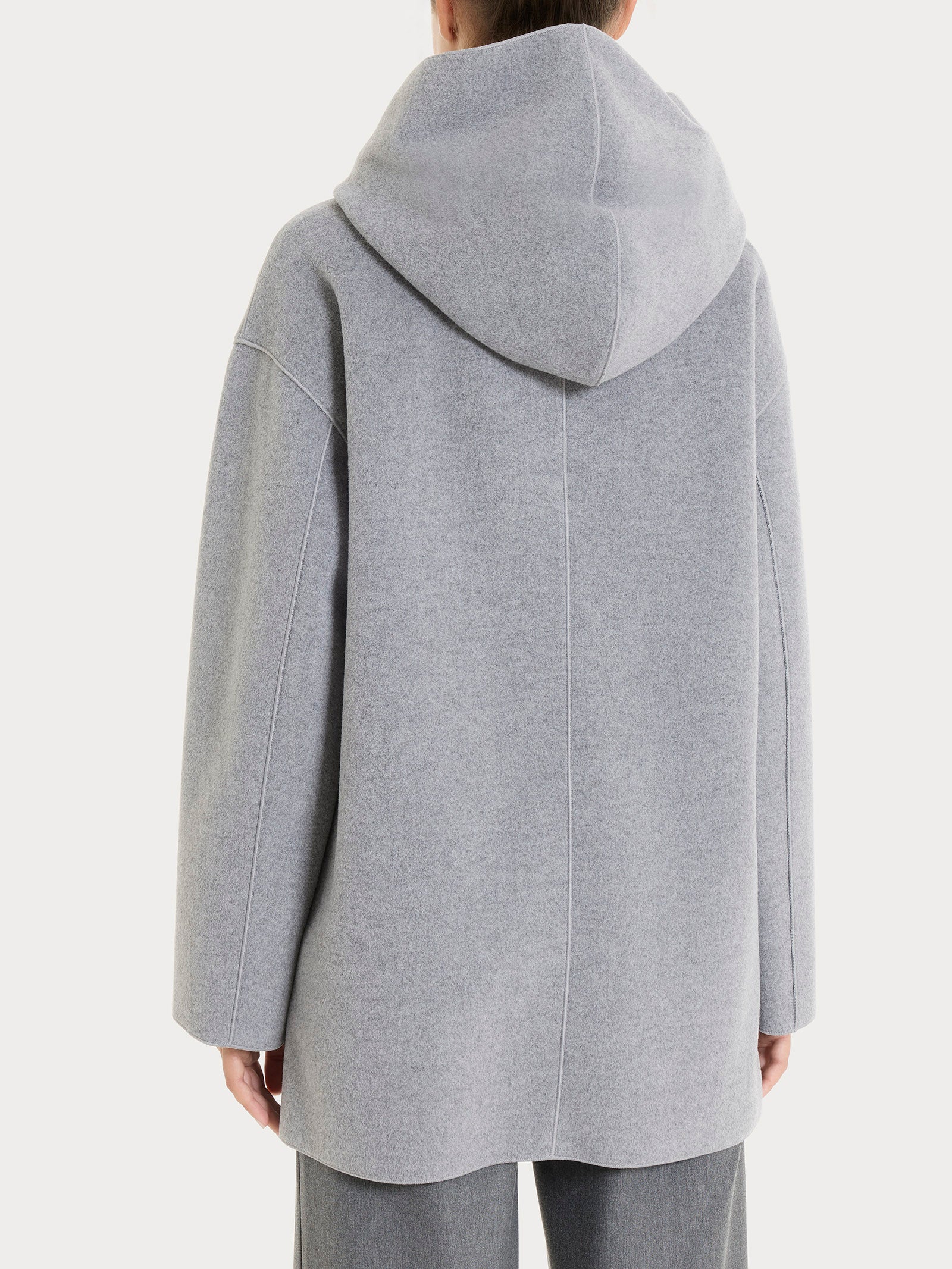 Ragno Vegan Wool giaccone cappuccio grigio