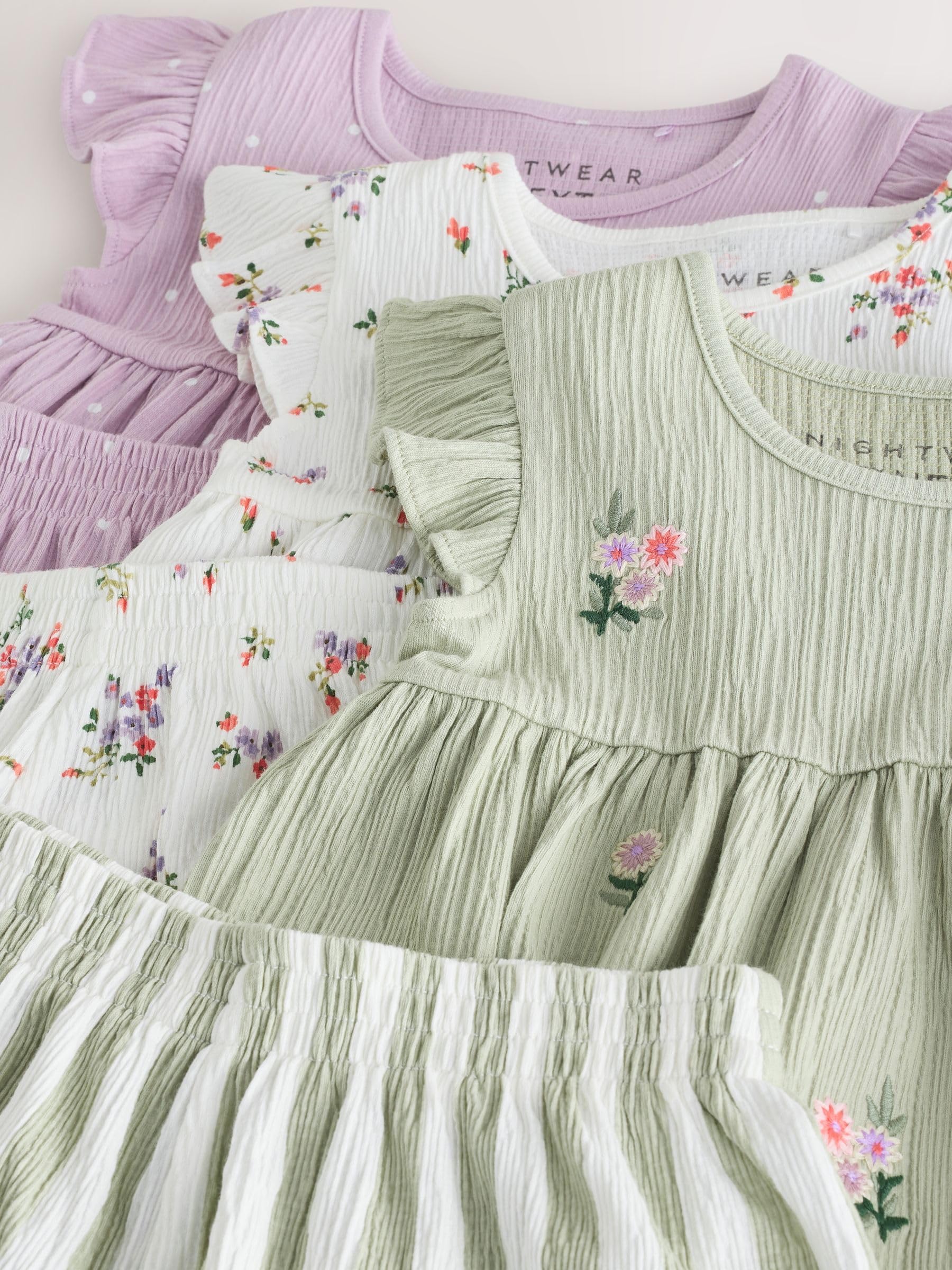 NEXT Ragazza Comodi pigiami corti 3 pezzi 110-116 vestibilità comoda